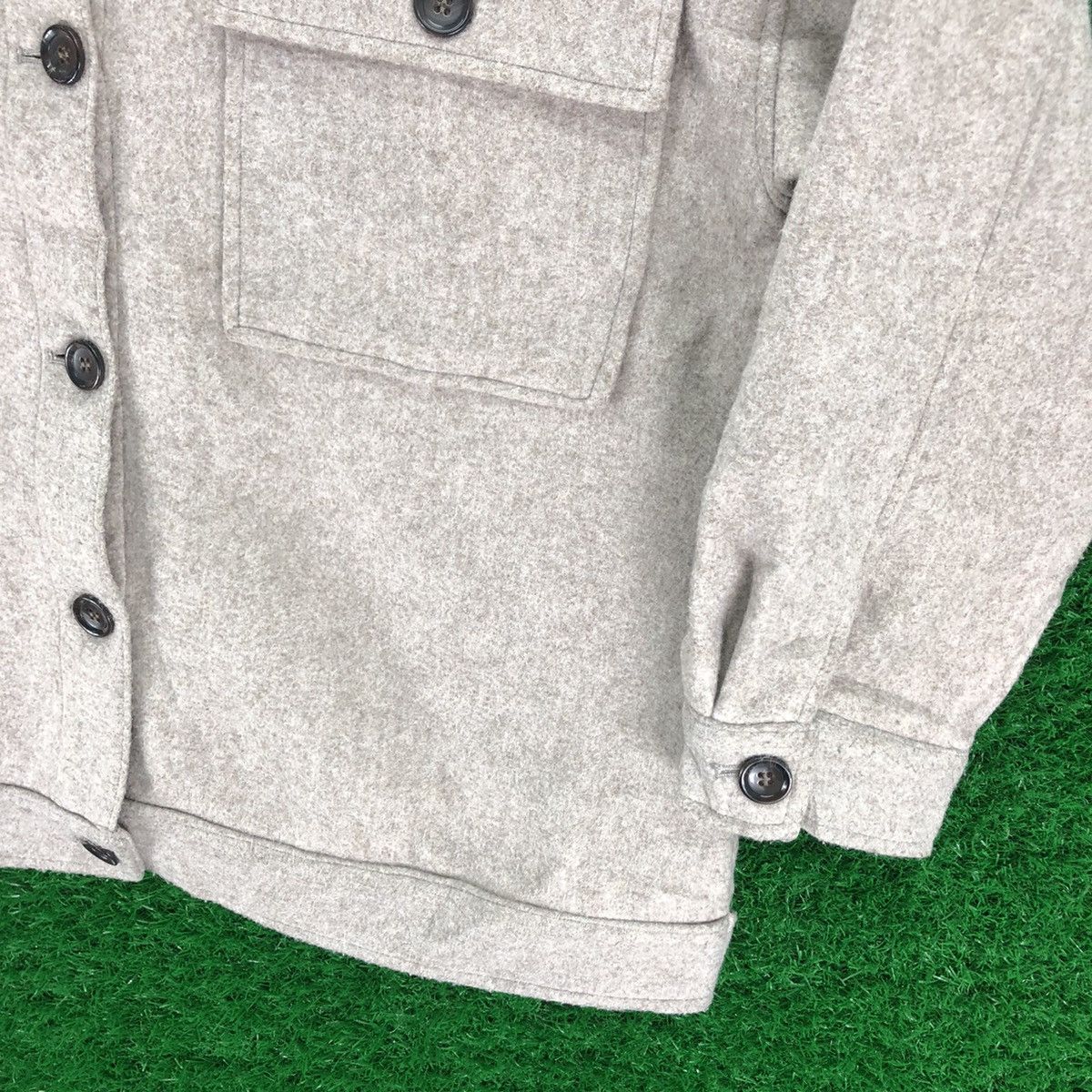 Japanese Brand Vintage Wool Shirts Baggy Style Double Pocket Button Up Size US XL / EU 56 / 4 - 3 Thumbnail
