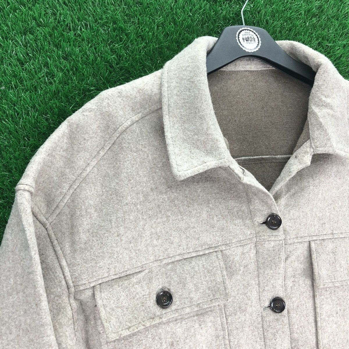 Japanese Brand Vintage Wool Shirts Baggy Style Double Pocket Button Up Size US XL / EU 56 / 4 - 2 Thumbnail