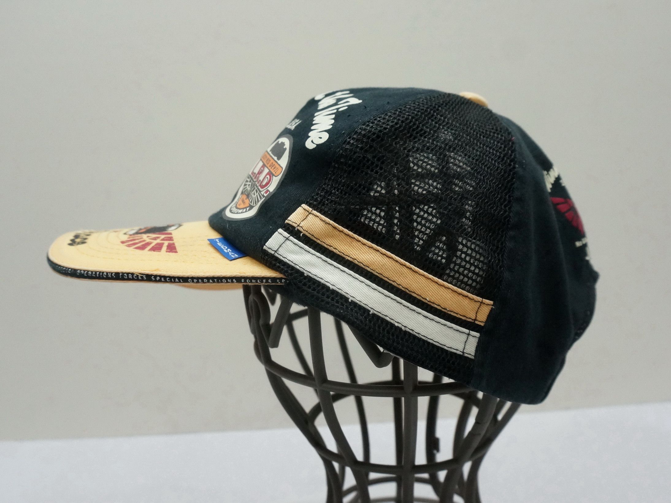 Lucky Brand × Tedman × Vintage Rare! Vintage TEDMAN'S Lucky Devil Car Race Worn Cap Size ONE SIZE - 3 Thumbnail