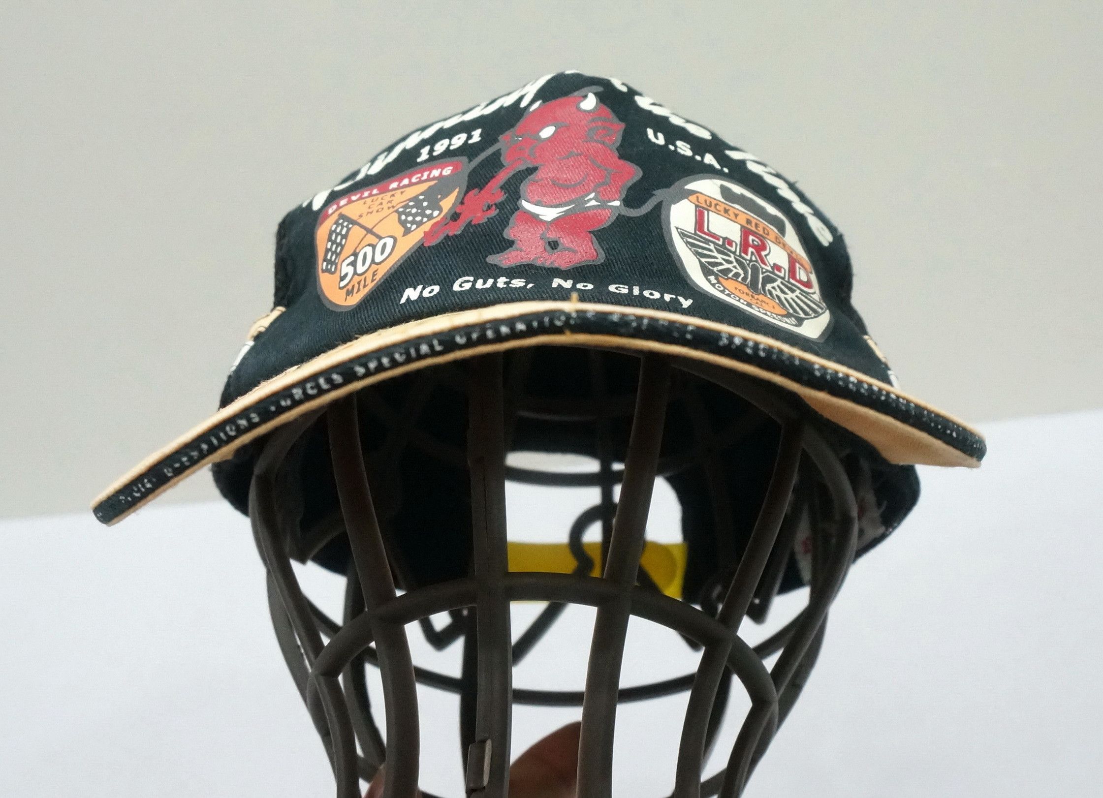 Lucky Brand × Tedman × Vintage Rare! Vintage TEDMAN'S Lucky Devil Car Race Worn Cap Size ONE SIZE - 10 Thumbnail