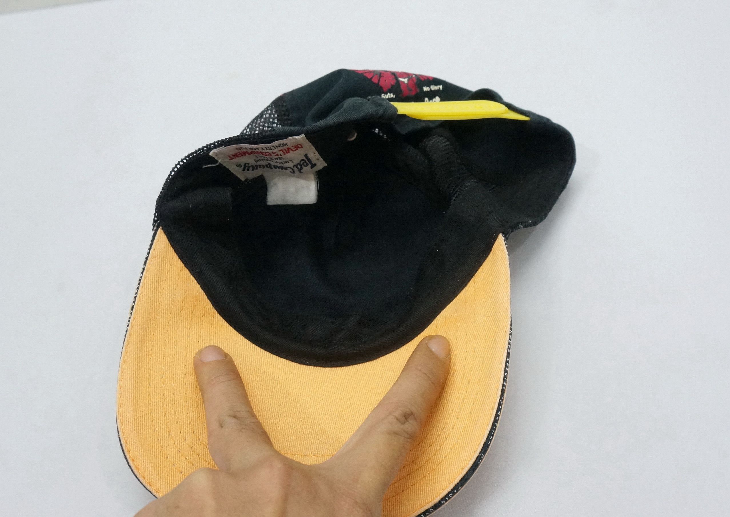 Lucky Brand × Tedman × Vintage Rare! Vintage TEDMAN'S Lucky Devil Car Race Worn Cap Size ONE SIZE - 12 Thumbnail