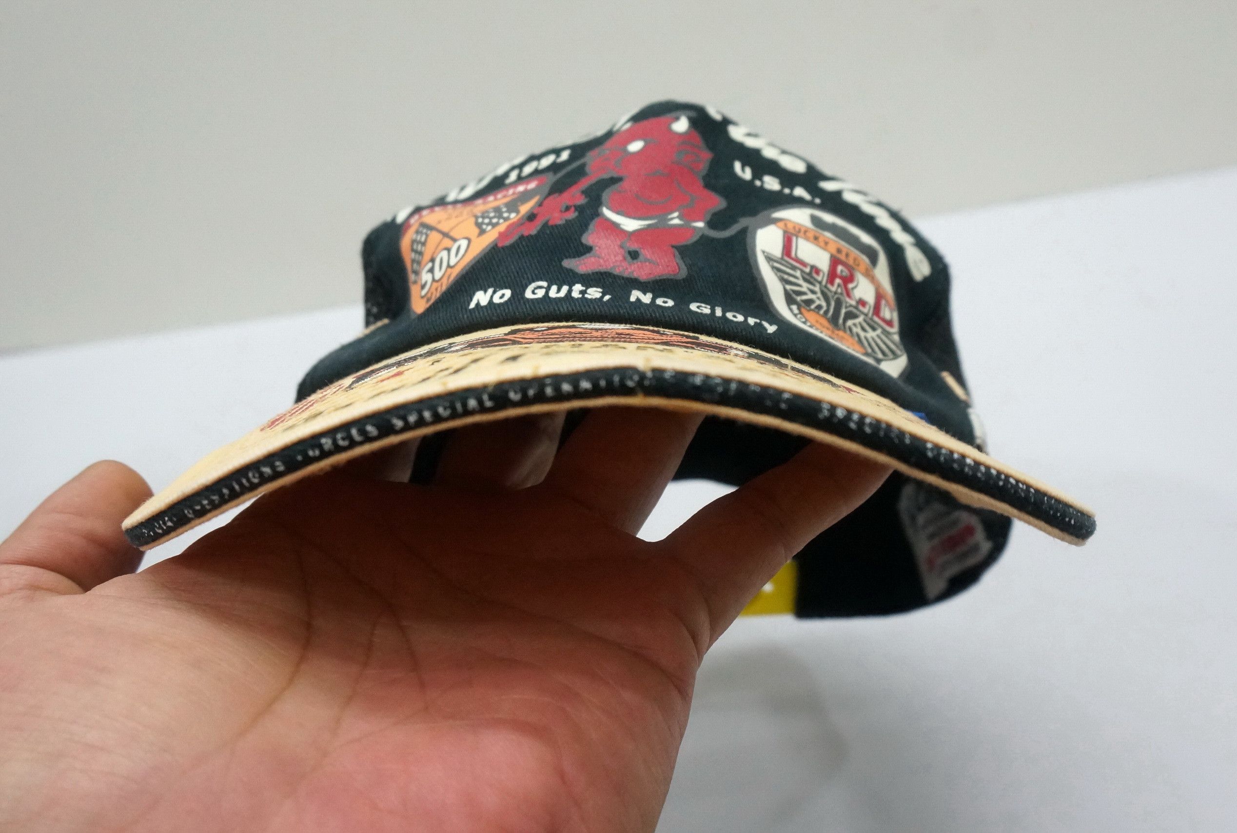 Lucky Brand × Tedman × Vintage Rare! Vintage TEDMAN'S Lucky Devil Car Race Worn Cap Size ONE SIZE - 9 Thumbnail