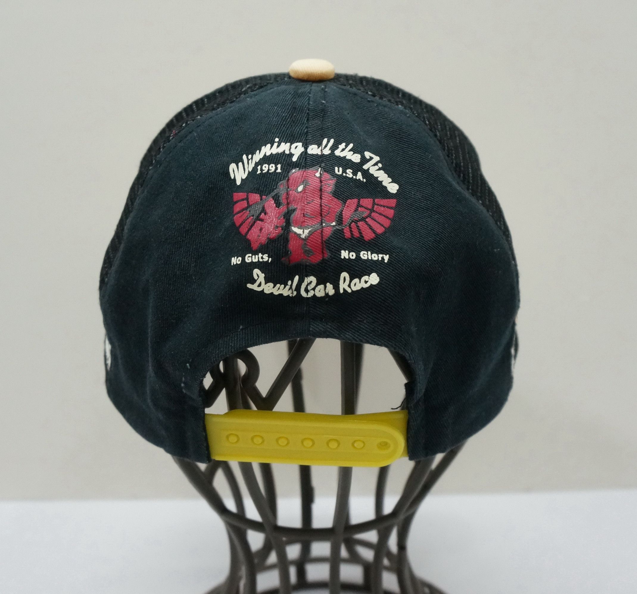 Lucky Brand × Tedman × Vintage Rare! Vintage TEDMAN'S Lucky Devil Car Race Worn Cap Size ONE SIZE - 6 Thumbnail