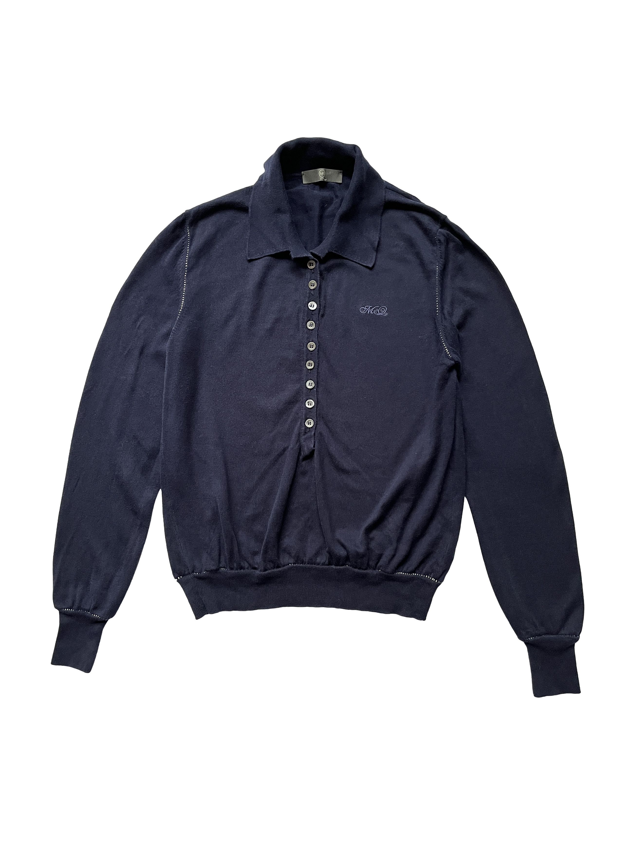 Alexander McQueen ⚡️QUICK SALE⚡️2000s' Alexander McQueen Navy Polo Knit Size US S / EU 44-46 / 1 - 1 Thumbnail