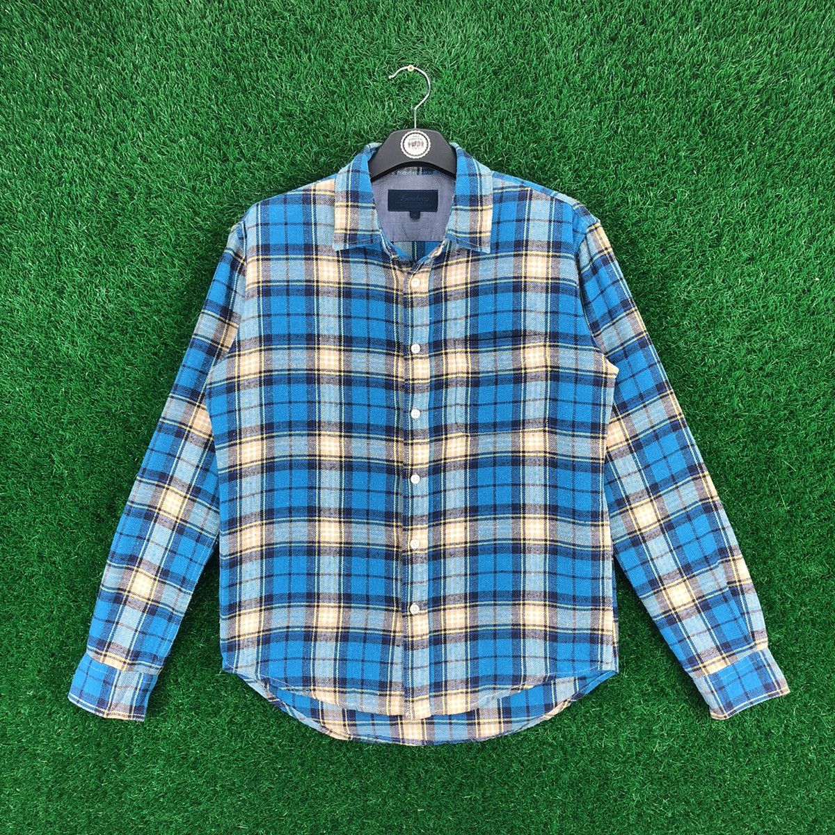 image of Flannel Blue Tartan Check By Gembony, Women's (Size Medium)
