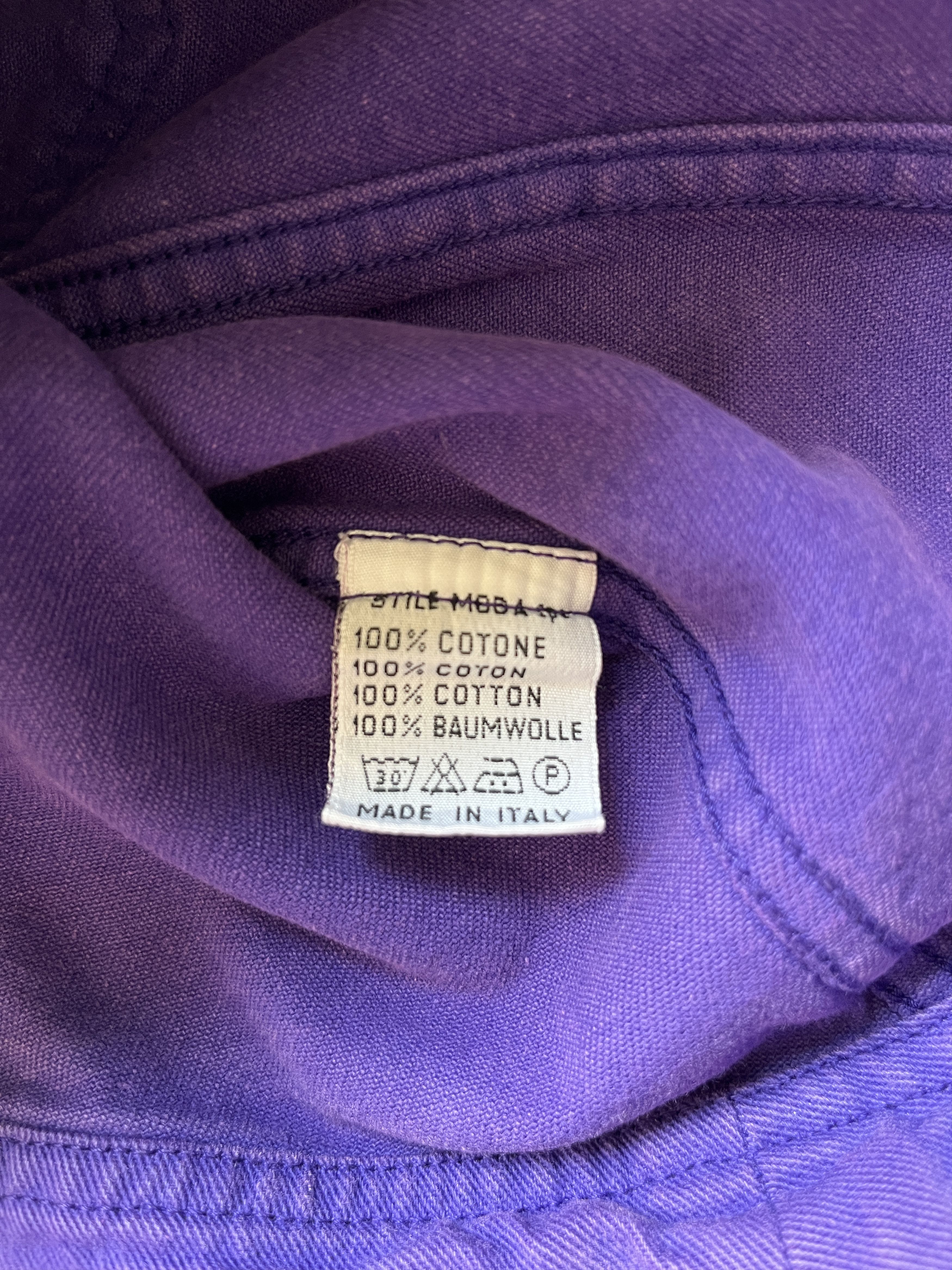 Katharine Hamnett London ⚡️QUICK SALE⚡️1980s' Katharine Hamnett Purple Denim Jacket Size US S / EU 44-46 / 1 - 4 Thumbnail