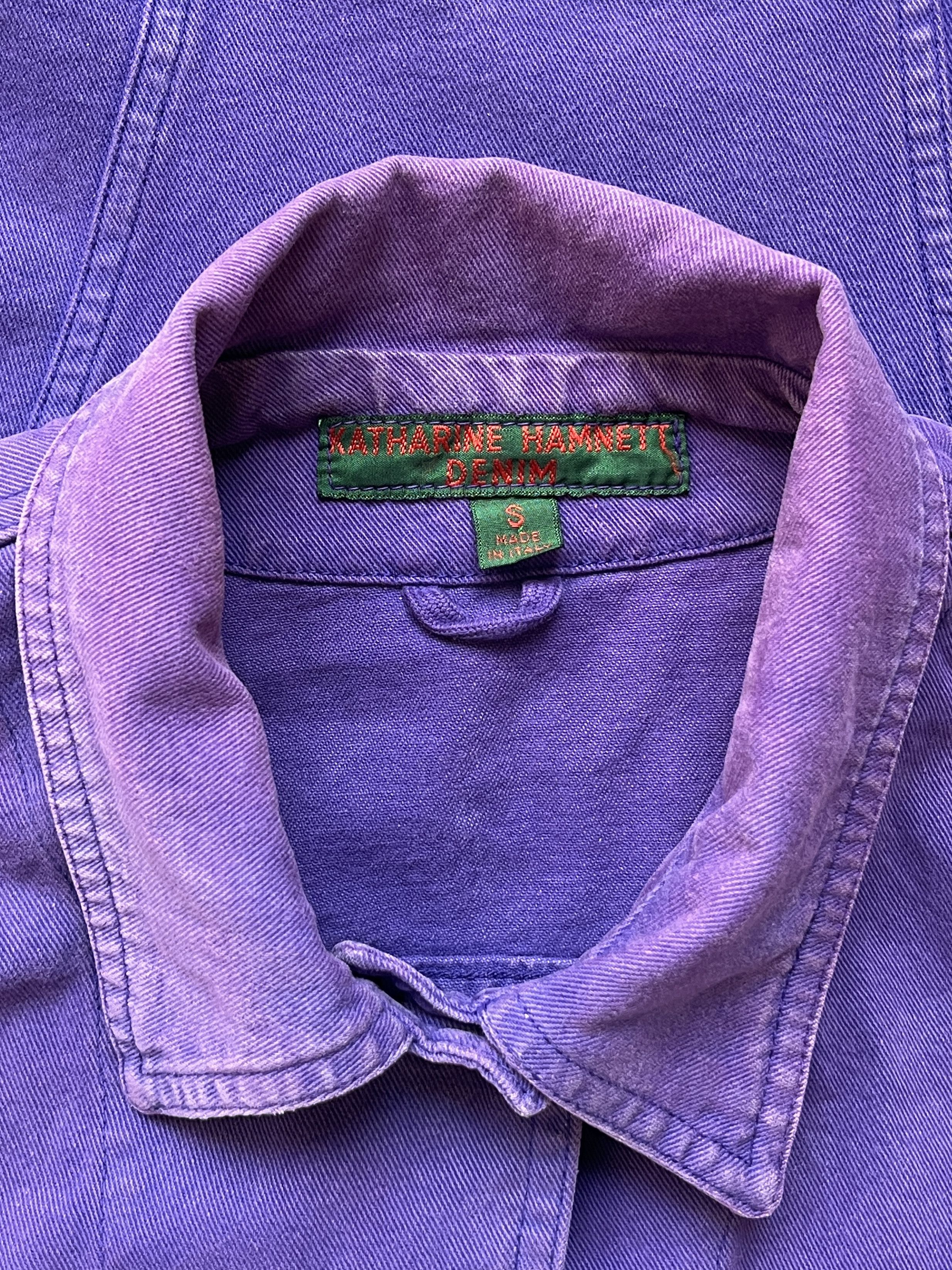 Katharine Hamnett London ⚡️QUICK SALE⚡️1980s' Katharine Hamnett Purple Denim Jacket Size US S / EU 44-46 / 1 - 3 Thumbnail