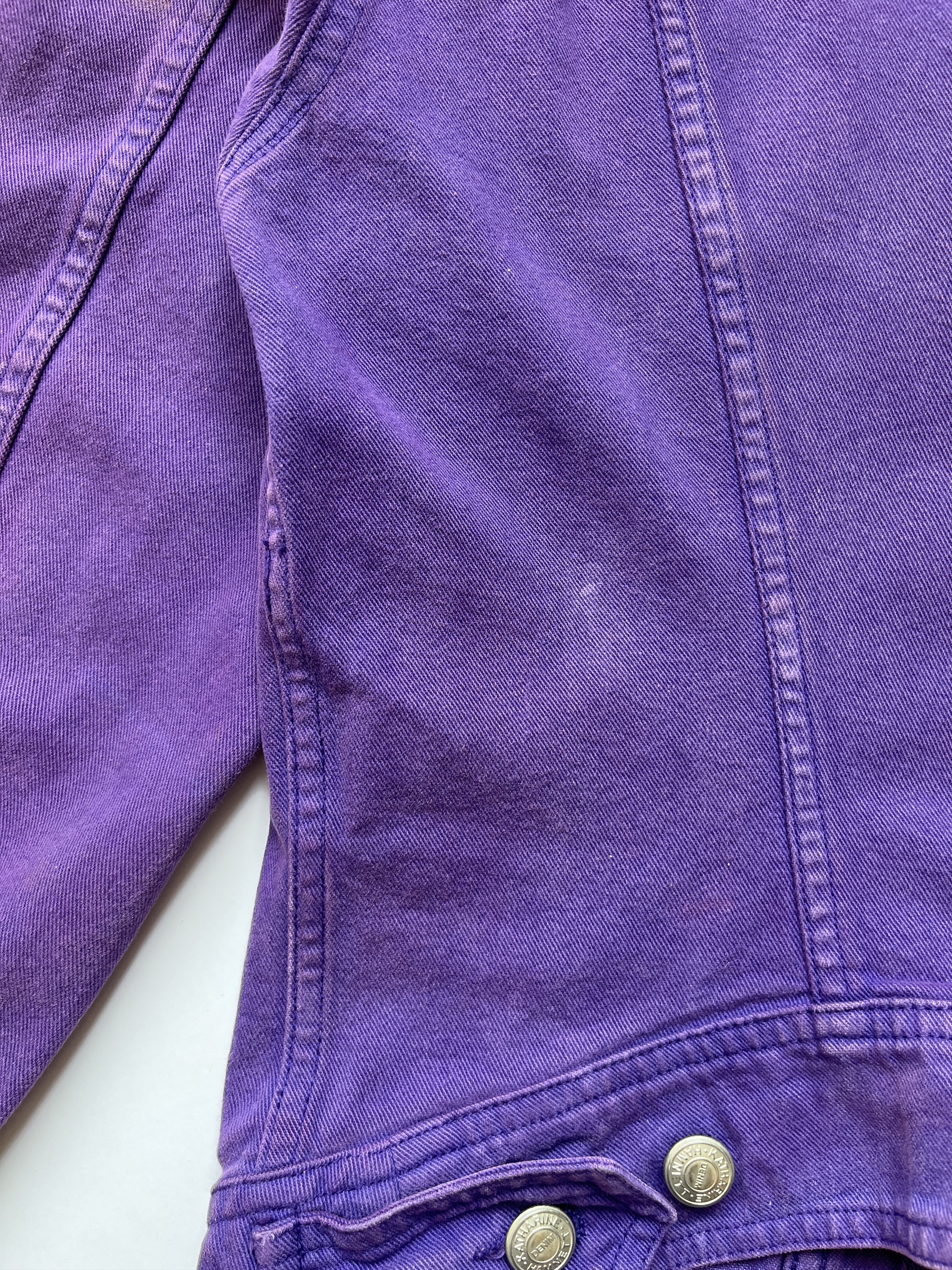 Katharine Hamnett London ⚡️QUICK SALE⚡️1980s' Katharine Hamnett Purple Denim Jacket Size US S / EU 44-46 / 1 - 6 Thumbnail