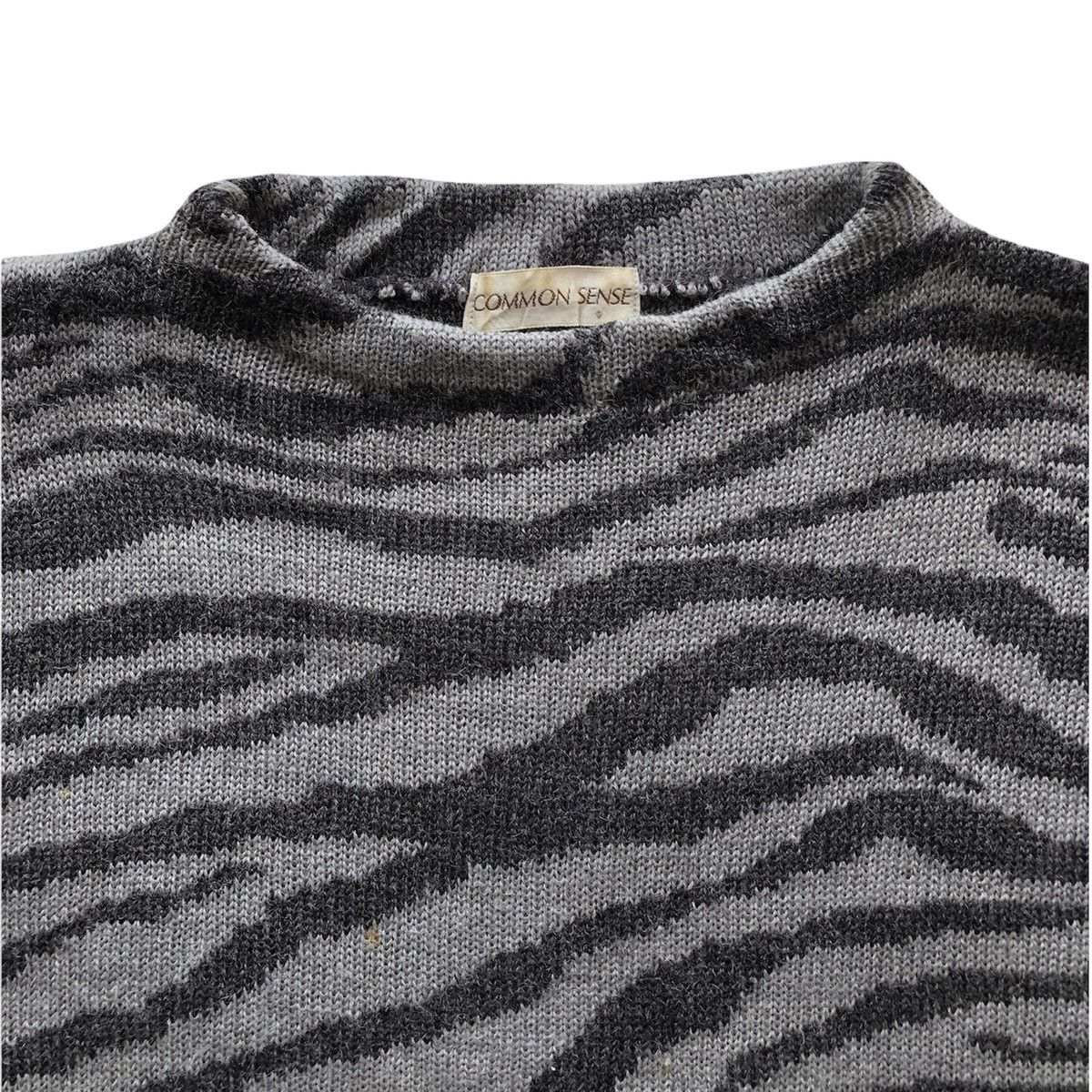 Japanese Brand Vintage 90's Sweater Zebra Stripe Knitting by Common Sense Size US M / EU 48-50 / 2 - 2 Thumbnail