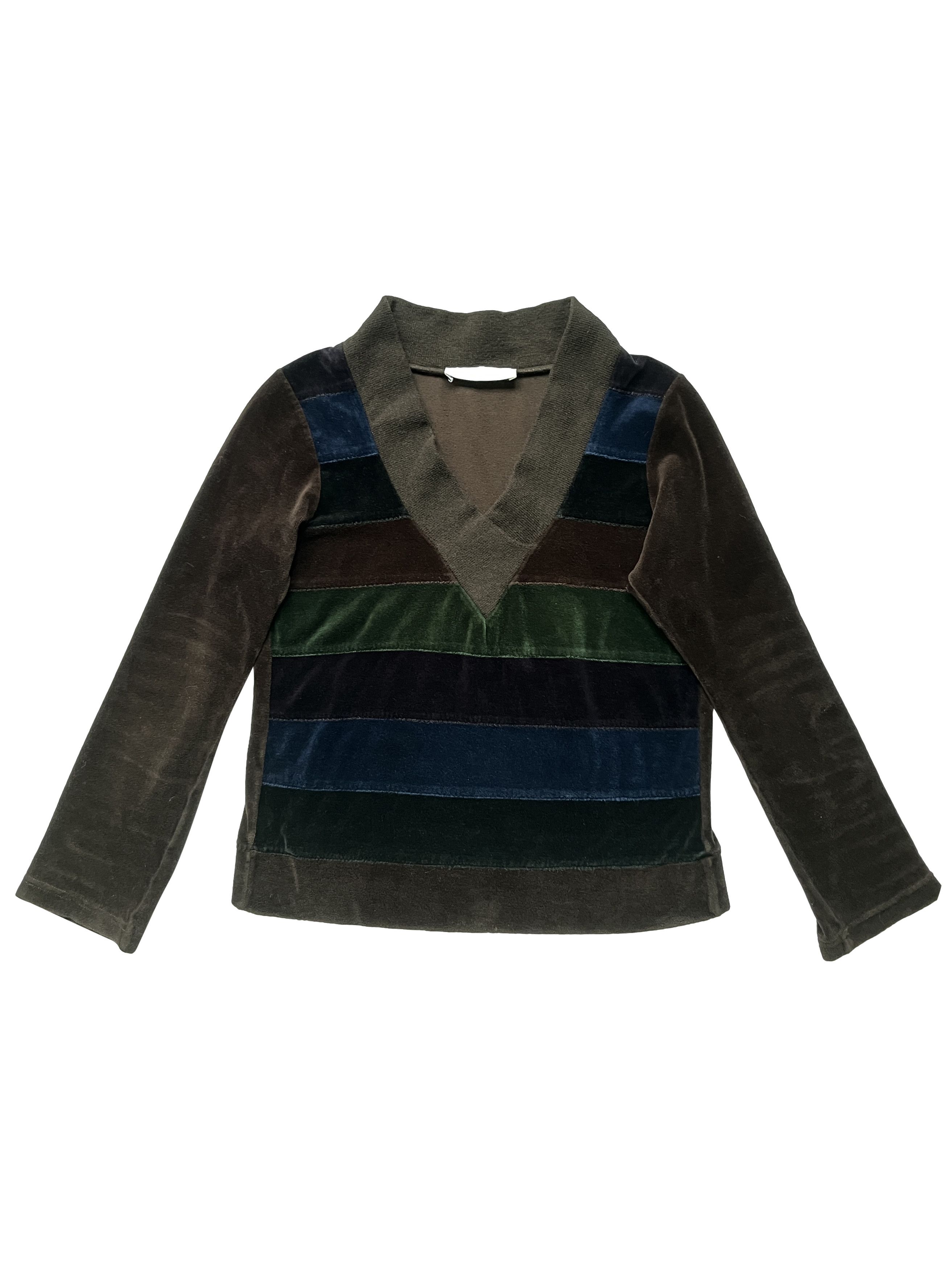 image of 2000S' Veronique Branquinho Velvet Sweater in Grey, Women's (Size Medium)