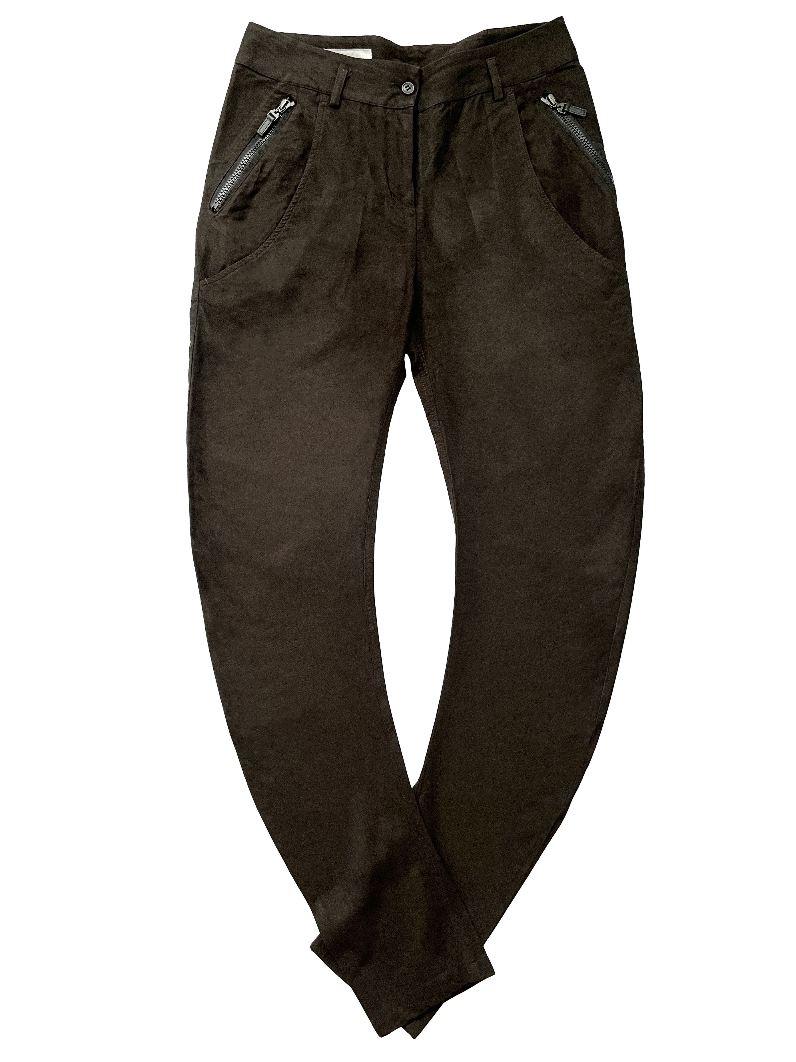 image of 1990S' Hussein Chalayan Dark Brown Trousers, Men's (Size 30)