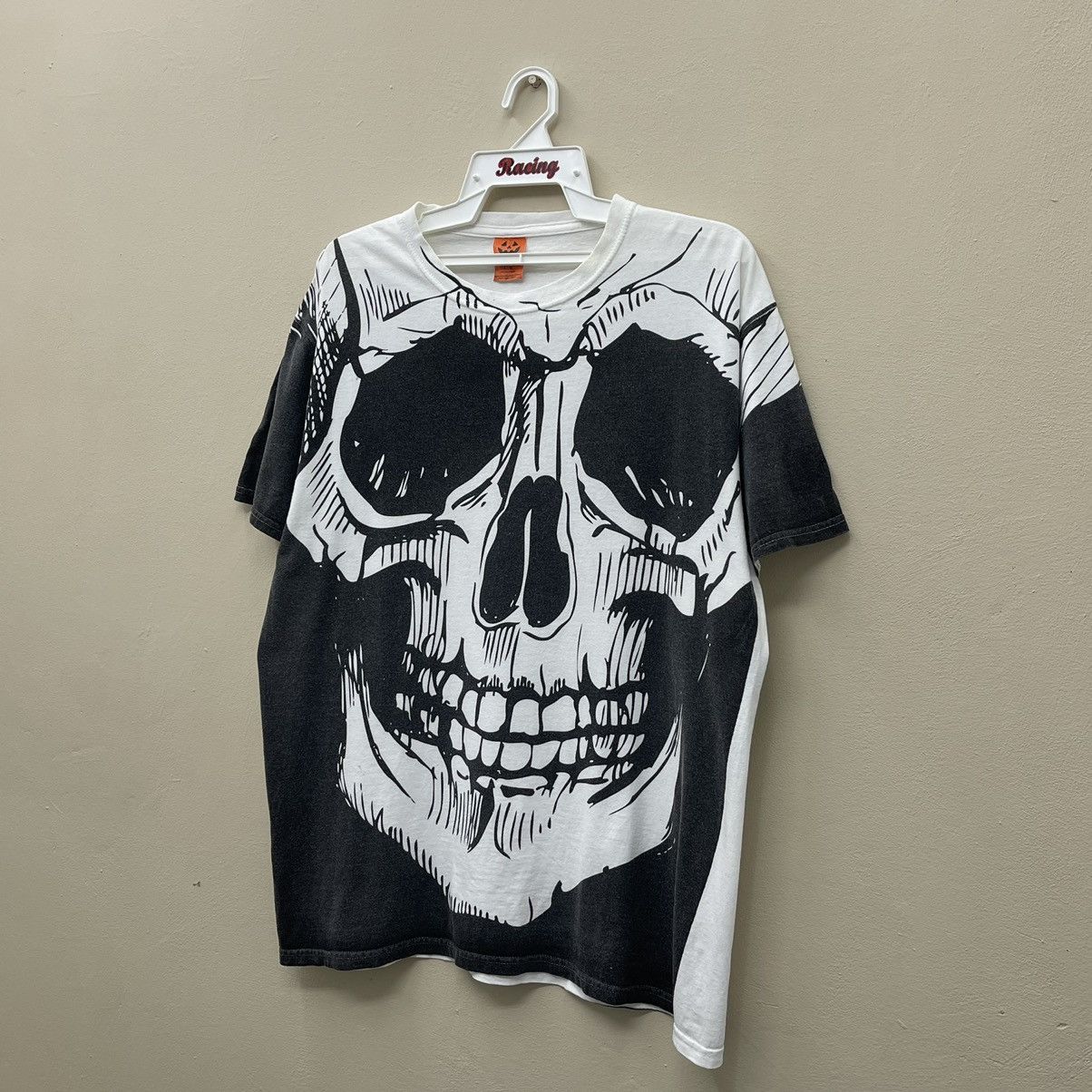 Vintage Vintage Skull Fullprint T-Shirt Happy Halloween Tshirt Size US L / EU 52-54 / 3 - 3 Thumbnail
