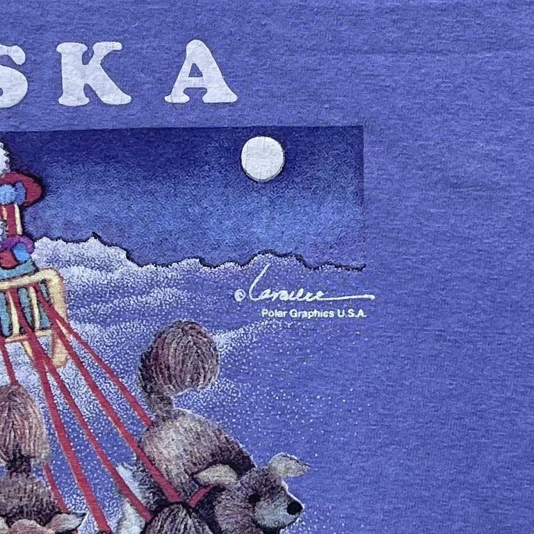 Vintage Vintage 90s Alaska Polar Graphics Usa T-Shirt Size US XL / EU 56 / 4 - 3 Thumbnail