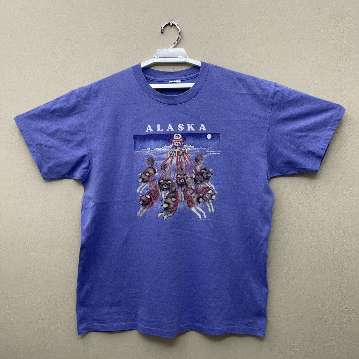 Vintage Vintage 90s Alaska Polar Graphics Usa T-Shirt Size US XL / EU 56 / 4 - 1 Thumbnail