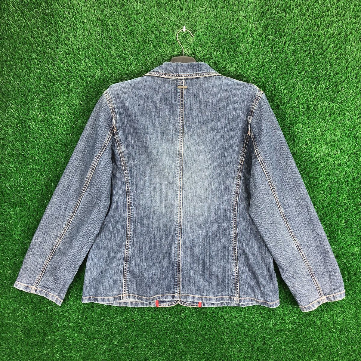 Japanese Brand × Vintage Vintage 90's Crocodile Ladies Denim Coat Jacket Size M / US 6-8 / IT 42-44 - 4 Thumbnail
