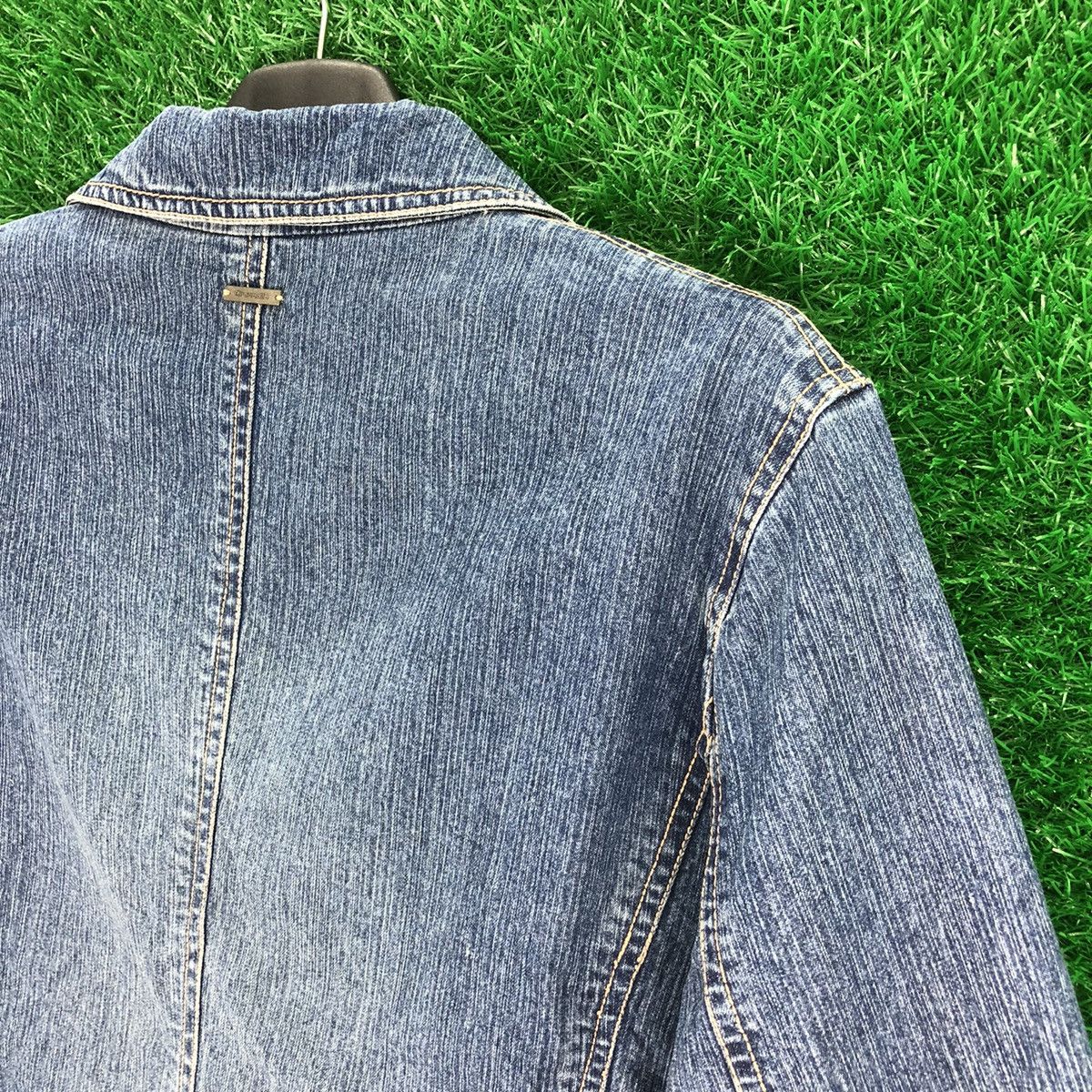Japanese Brand × Vintage Vintage 90's Crocodile Ladies Denim Coat Jacket Size M / US 6-8 / IT 42-44 - 5 Thumbnail