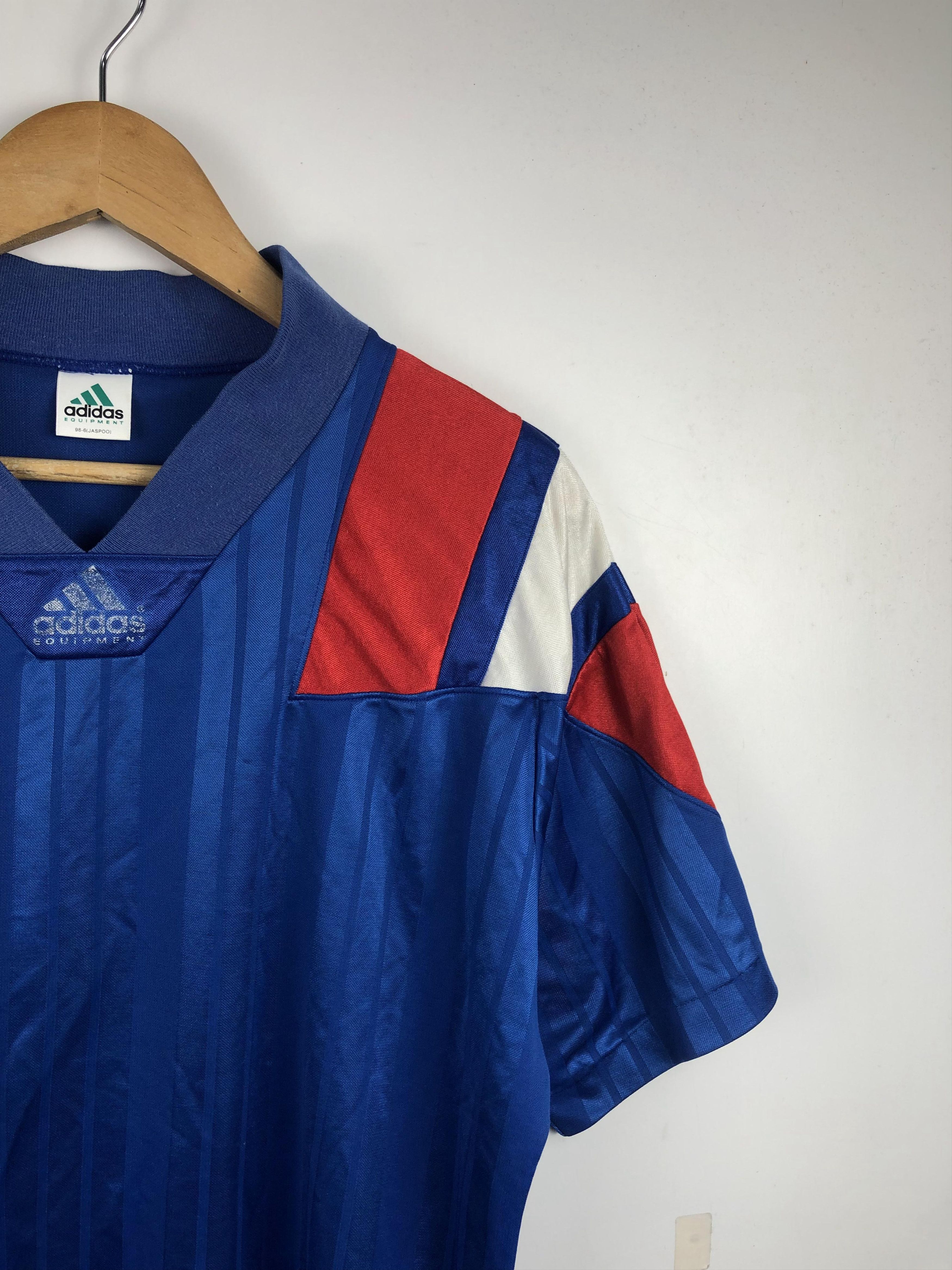 Adidas × Vintage Vintage 90s Adidas V Neck Jersey TA0340 Size US M / EU 48-50 / 2 - 10 Thumbnail