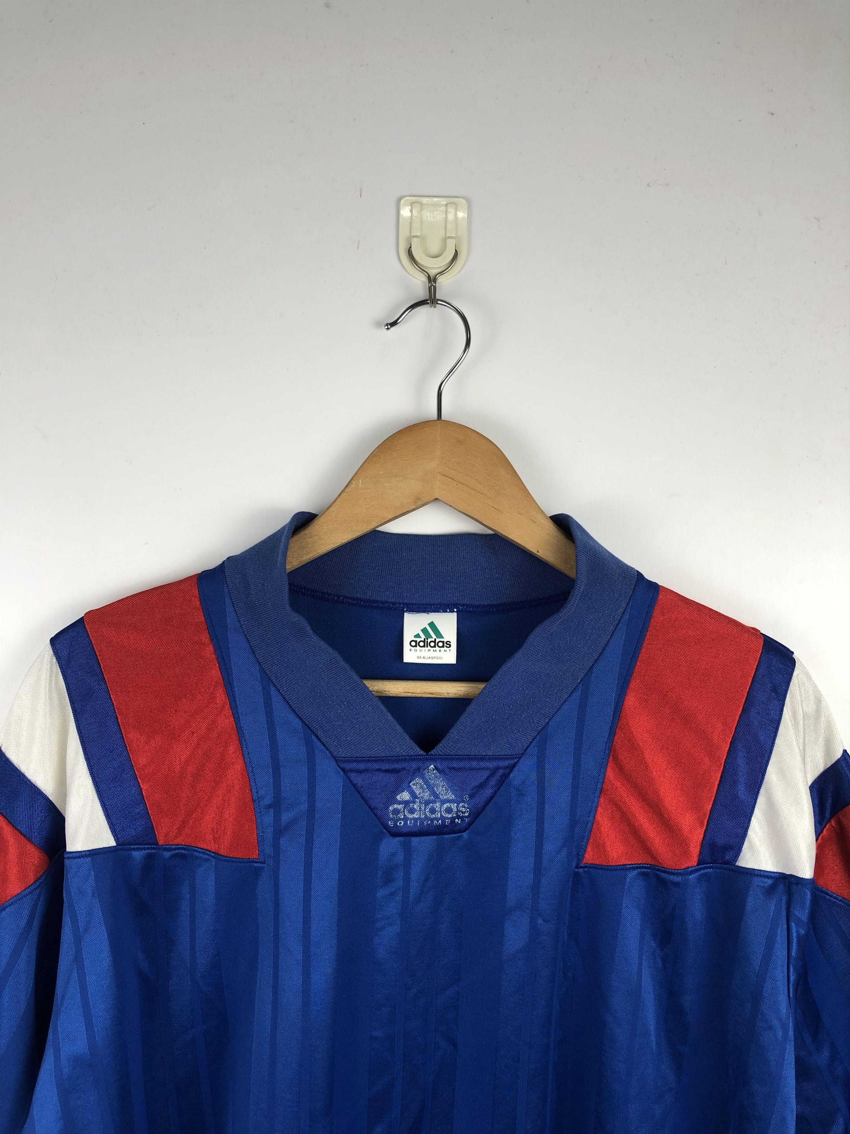 Adidas × Vintage Vintage 90s Adidas V Neck Jersey TA0340 Size US M / EU 48-50 / 2 - 2 Thumbnail