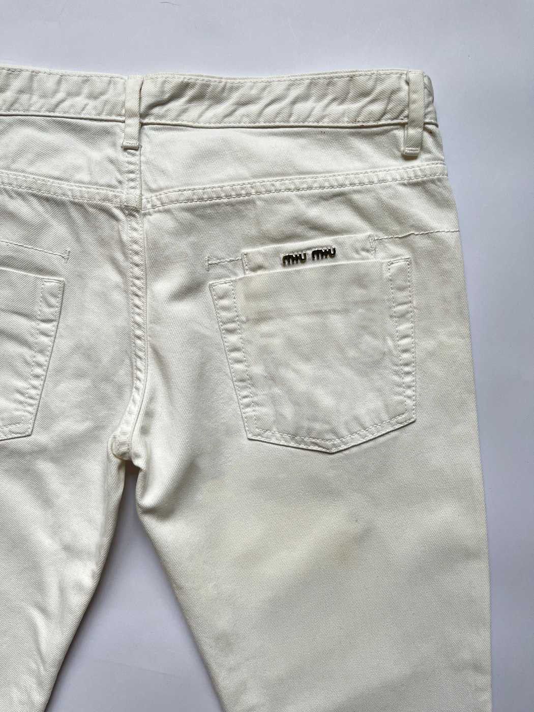 Miu Miu ⚡️QUICK SALE⚡️2000 Miu Miu White Jeans Pants Size 26" / US 2 / IT 38 - 3 Thumbnail