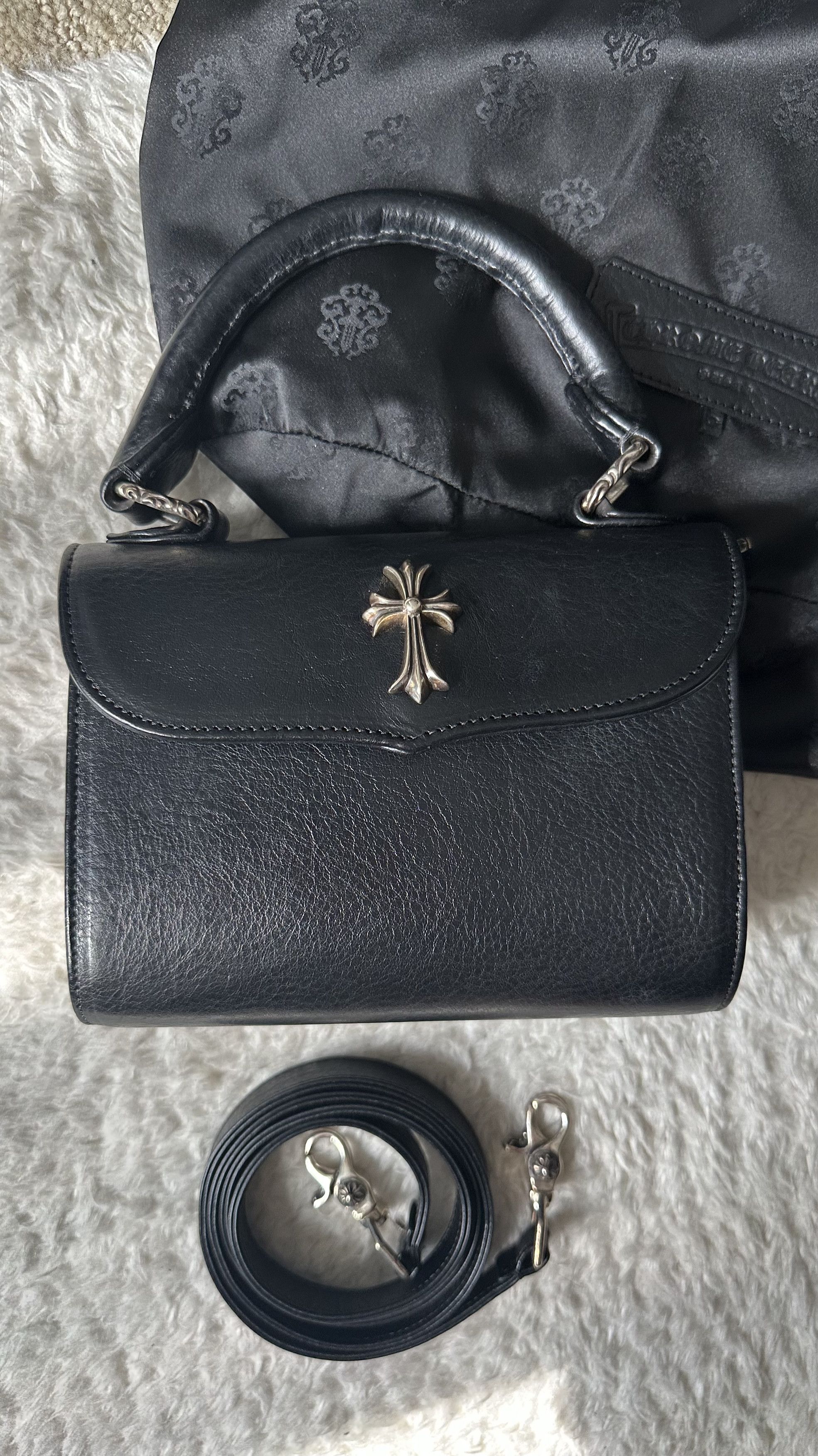 image of Chrome Hearts Doc Adams Cross Detail in Black, Women's