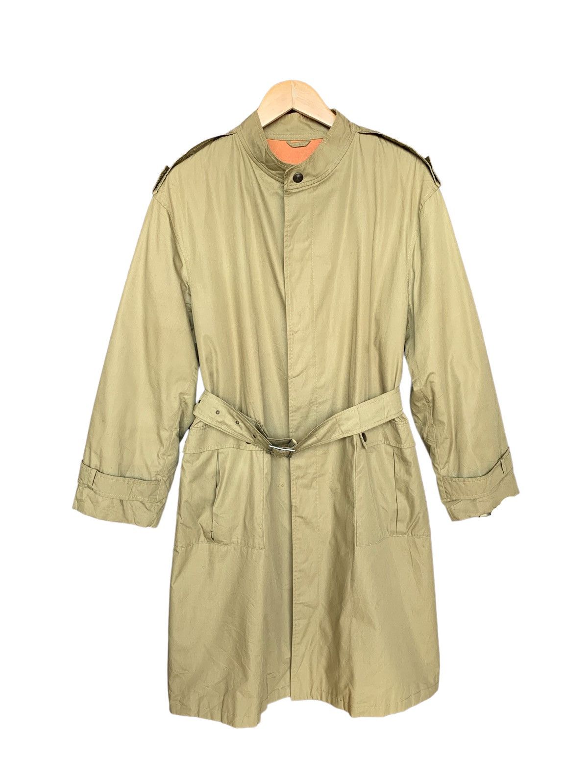 image of Need Gone Lanvin Paris Made In Italy Trench Coat in Khaki, Men's (Size Large)