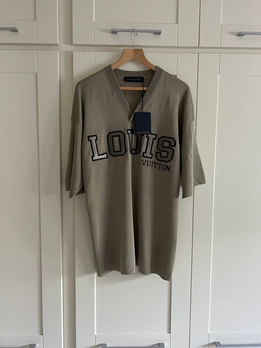 Sell Louis Vuitton X Kim Jones Metallic Grey Basketball Jersey Shirt - Grey