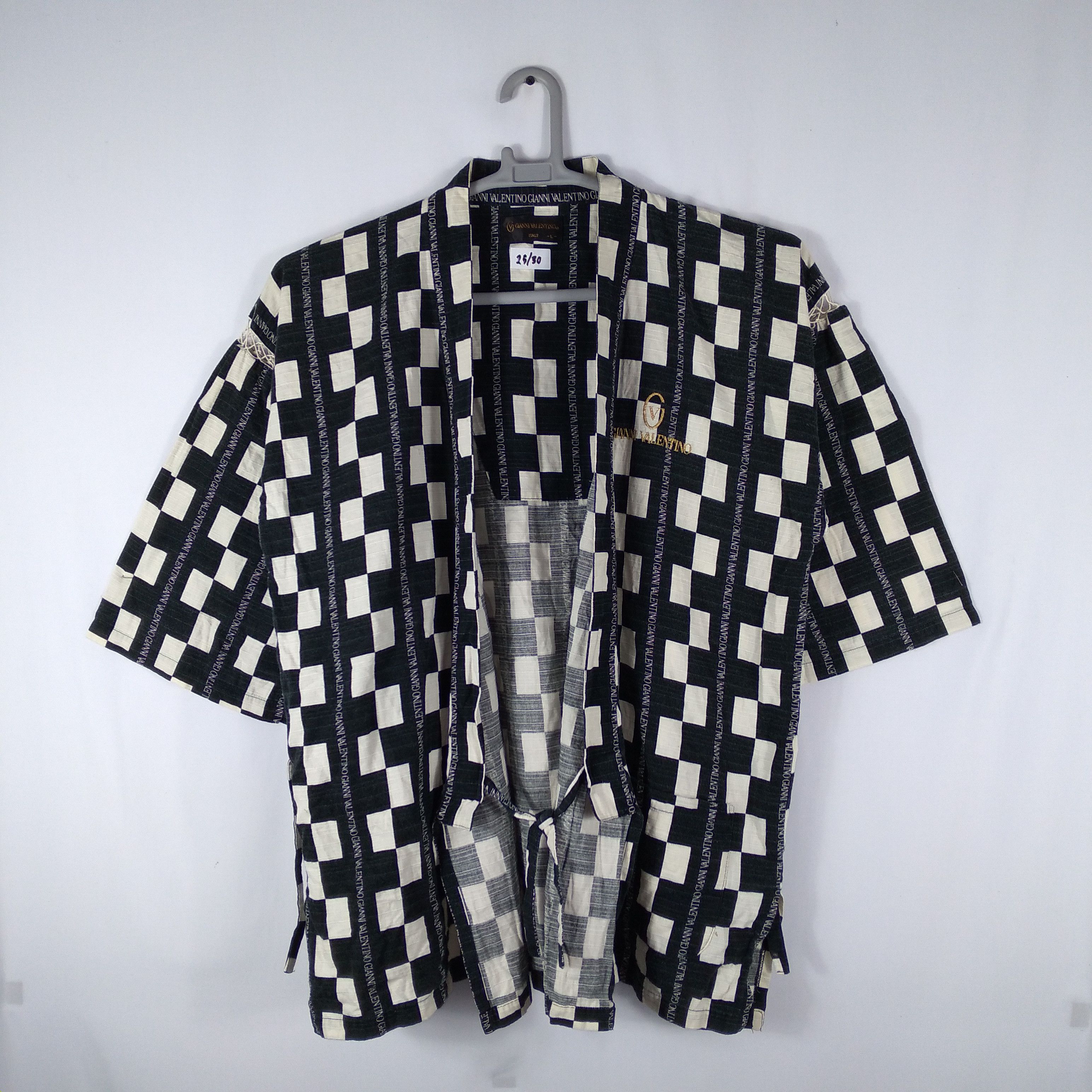 Designer 🔥Rare🔥Gianni Valentino Monogram Checkerd Summer Kimono Size US L / EU 52-54 / 3 - 1 Thumbnail