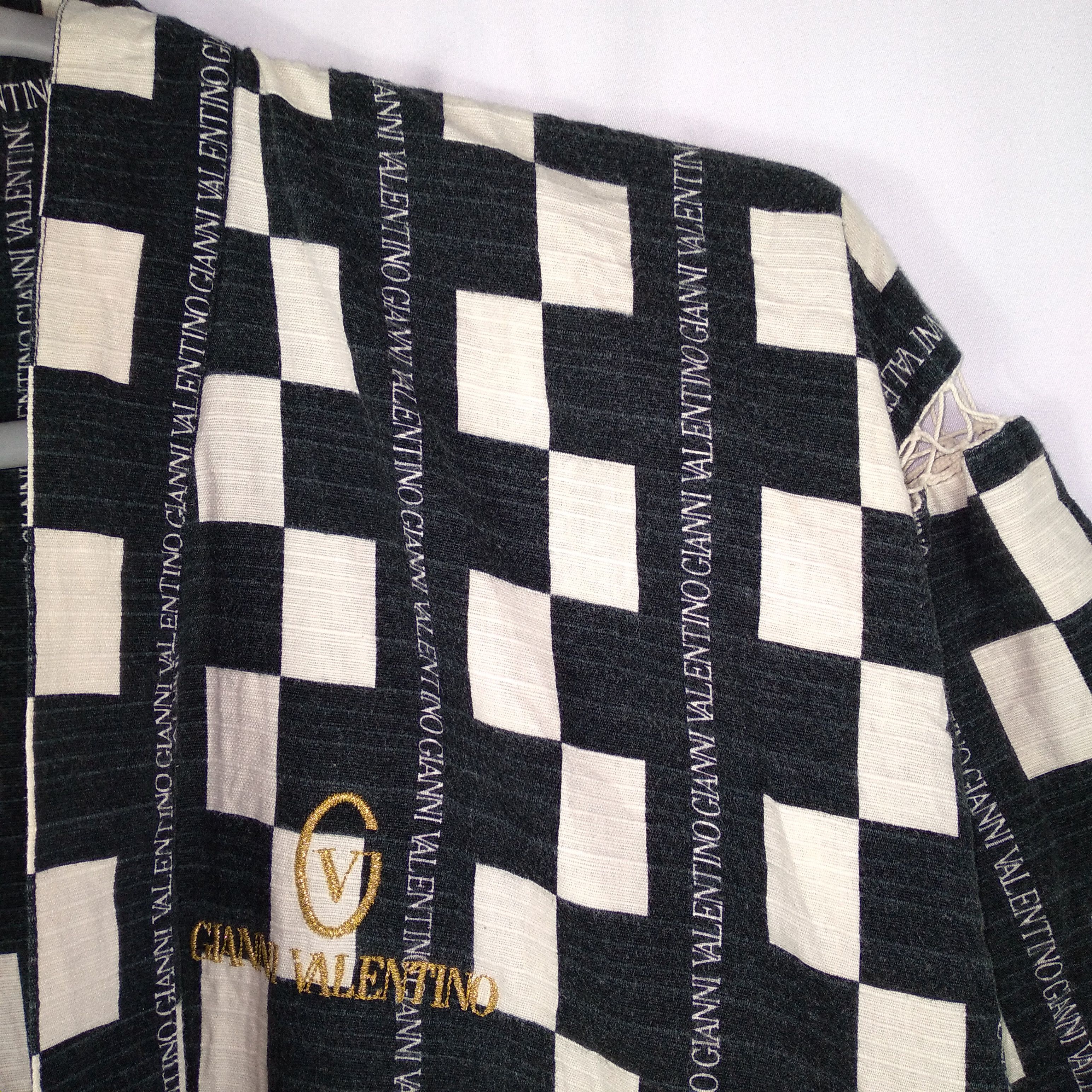 Designer 🔥Rare🔥Gianni Valentino Monogram Checkerd Summer Kimono Size US L / EU 52-54 / 3 - 4 Thumbnail