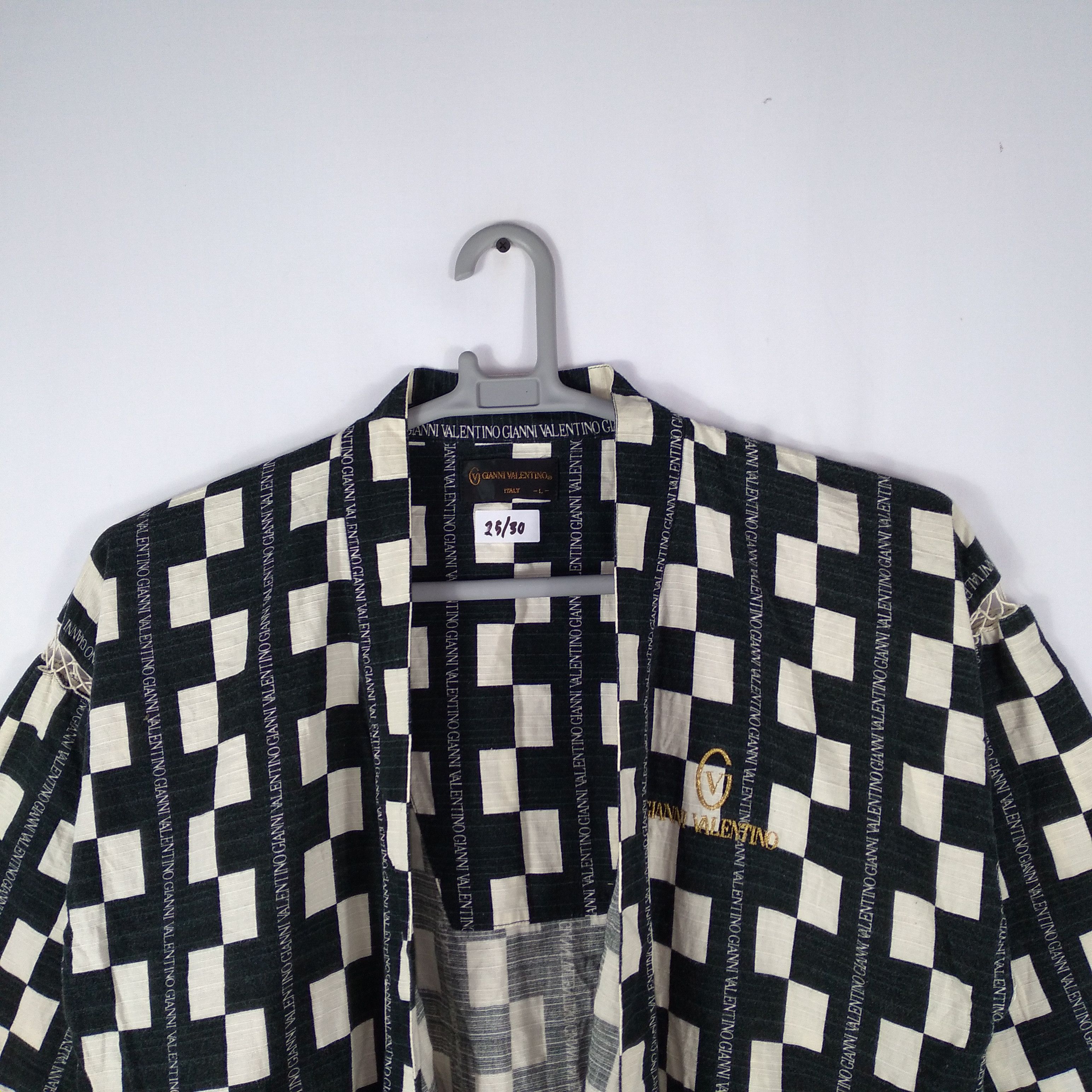 Designer 🔥Rare🔥Gianni Valentino Monogram Checkerd Summer Kimono Size US L / EU 52-54 / 3 - 2 Thumbnail