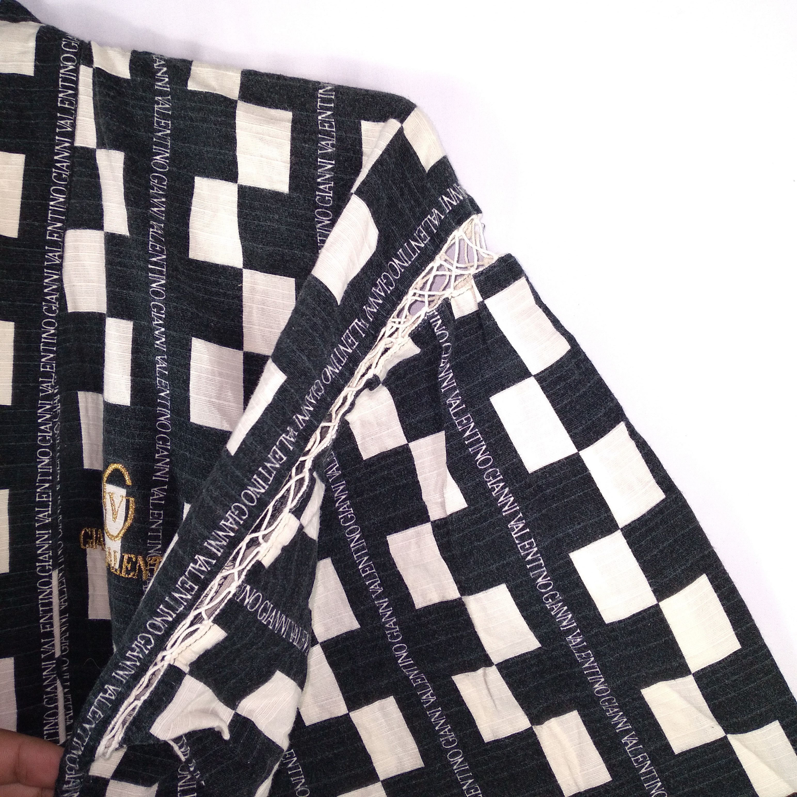 Designer 🔥Rare🔥Gianni Valentino Monogram Checkerd Summer Kimono Size US L / EU 52-54 / 3 - 6 Thumbnail