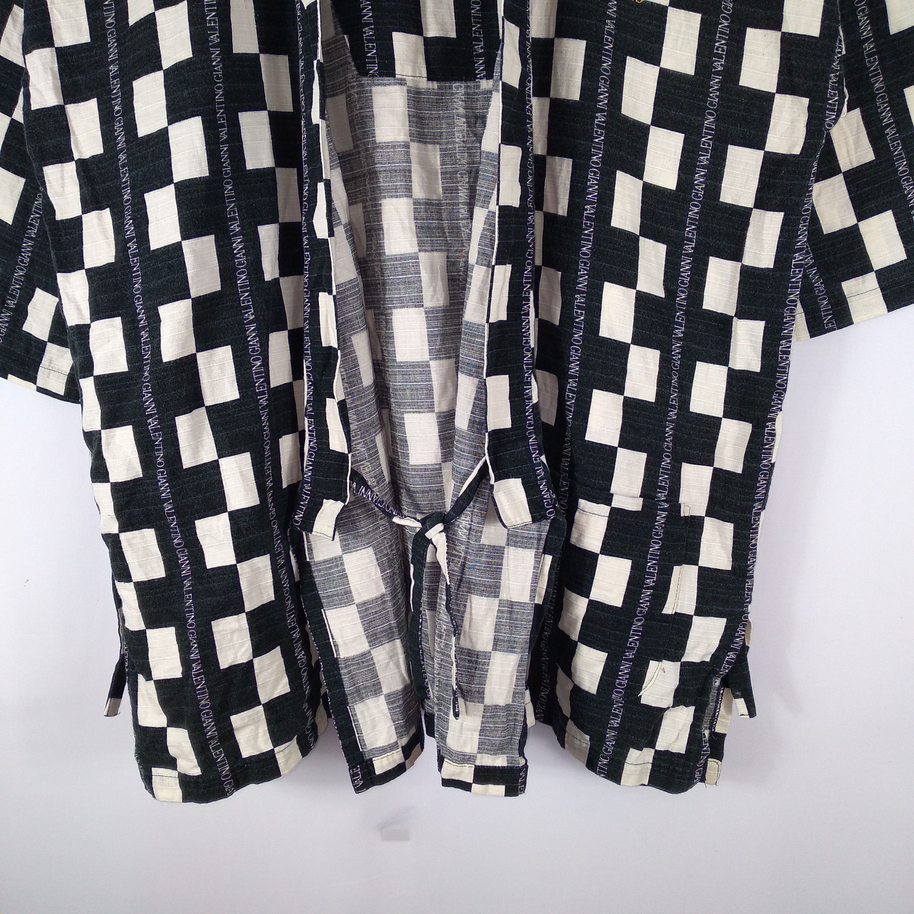 Designer 🔥Rare🔥Gianni Valentino Monogram Checkerd Summer Kimono Size US L / EU 52-54 / 3 - 3 Thumbnail