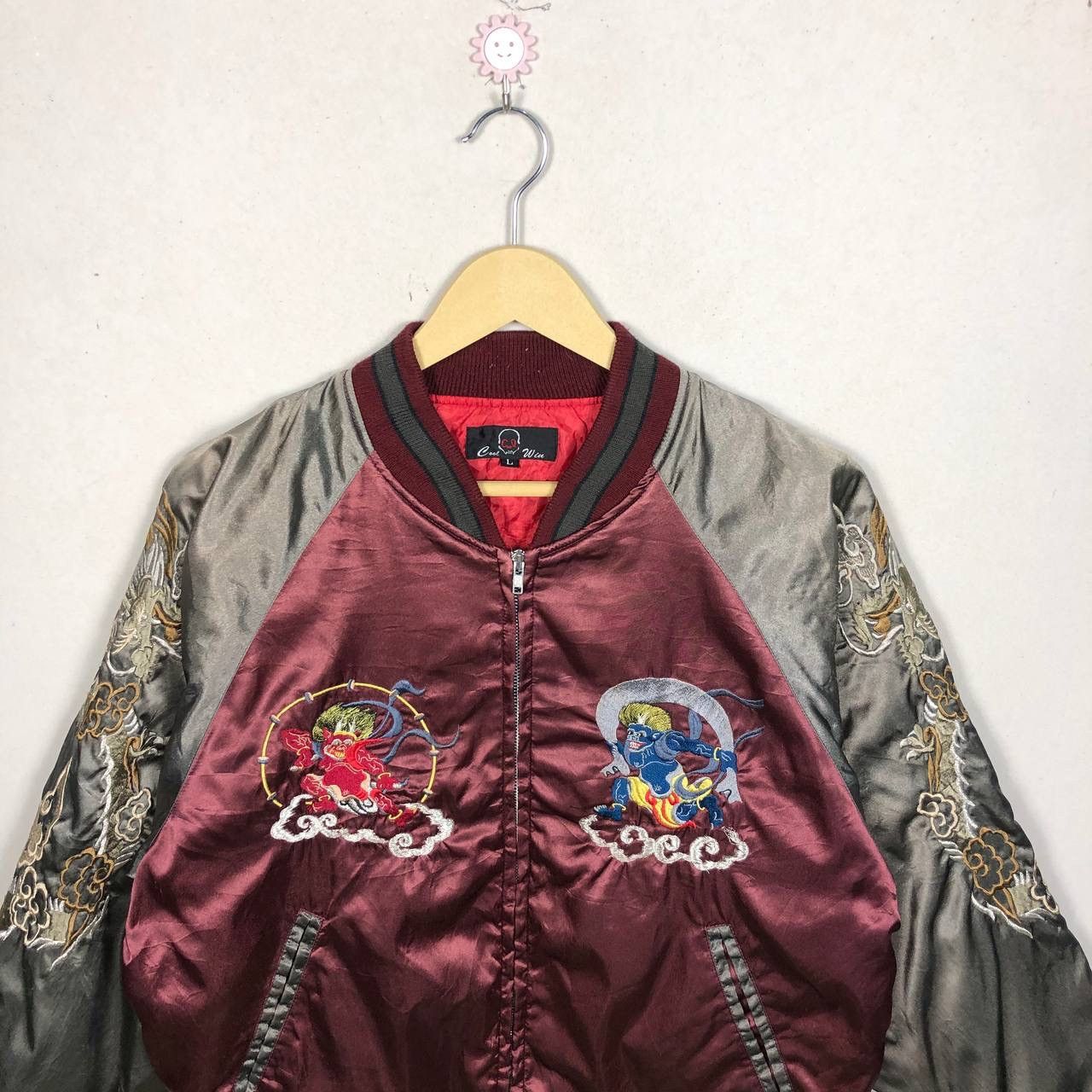 Japanese Brand Vintage Sukajan Fujin & Raijin Japan Yokosuka Jacket Size US L / EU 52-54 / 3 - 4 Thumbnail