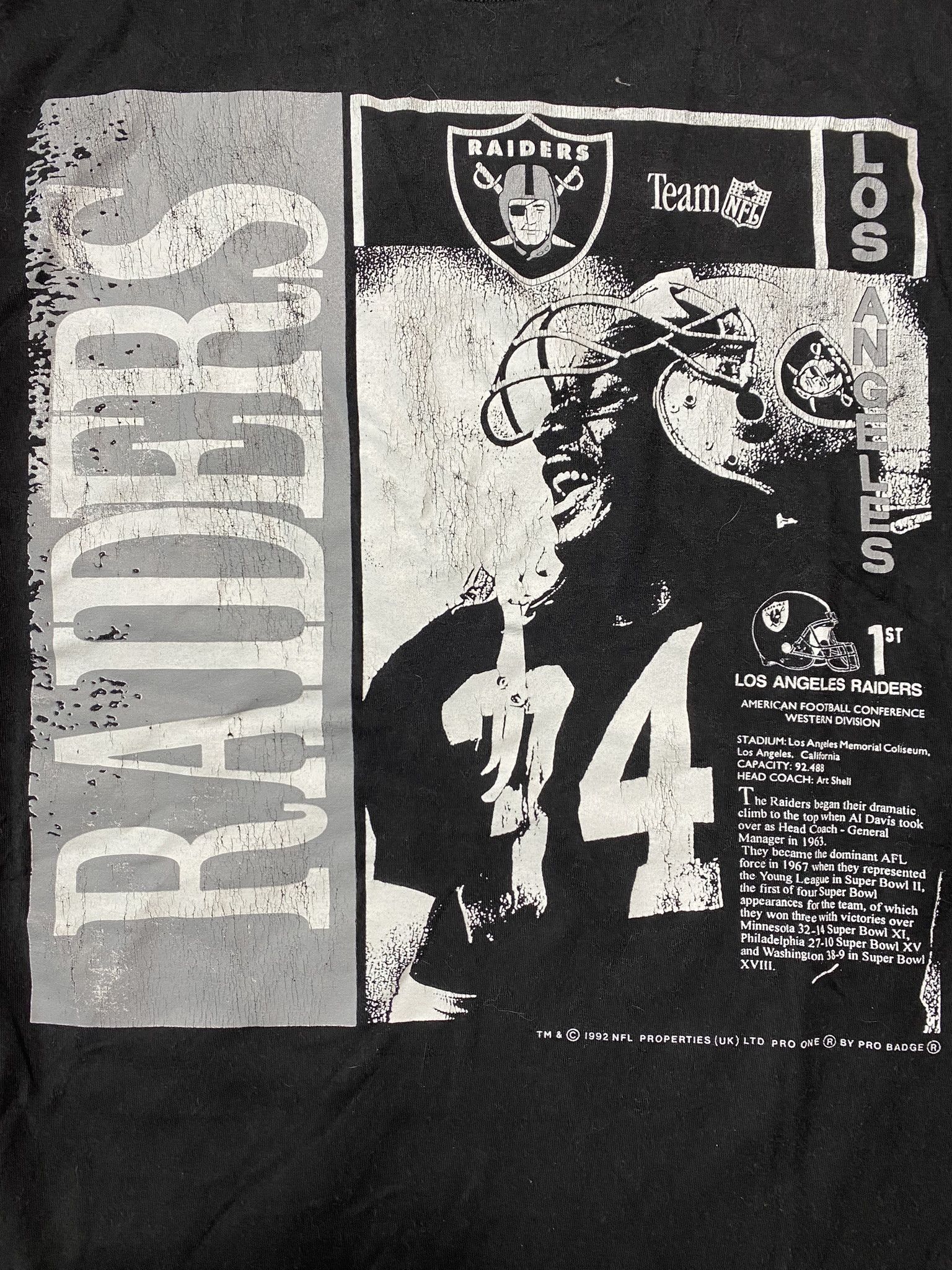NFL × Vintage Vintage 90s rare Oakland Raiders NFL LA USA Bo Jackson Size US XL / EU 56 / 4 - 2 Thumbnail