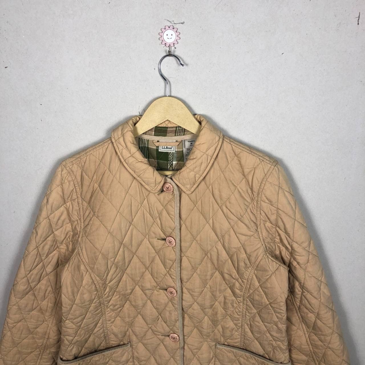 L.L. Bean Vintage 90s L.L. Bean Quilted Beige Jacket Buttons Up Size US M / EU 48-50 / 2 - 4 Thumbnail