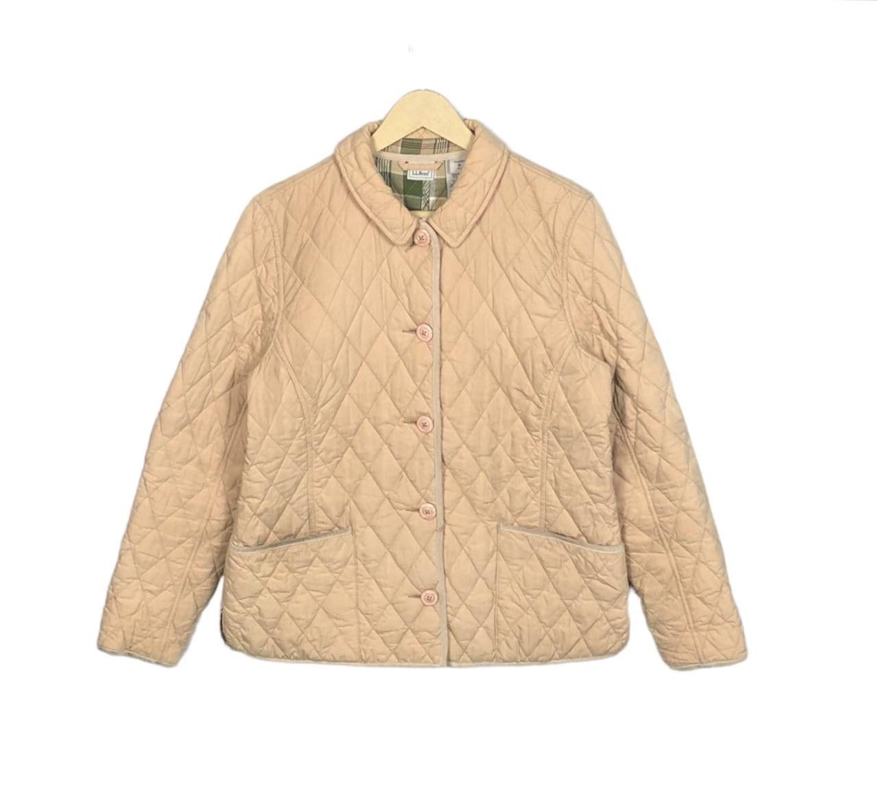 L.L. Bean Vintage 90s L.L. Bean Quilted Beige Jacket Buttons Up Size US M / EU 48-50 / 2 - 2 Thumbnail