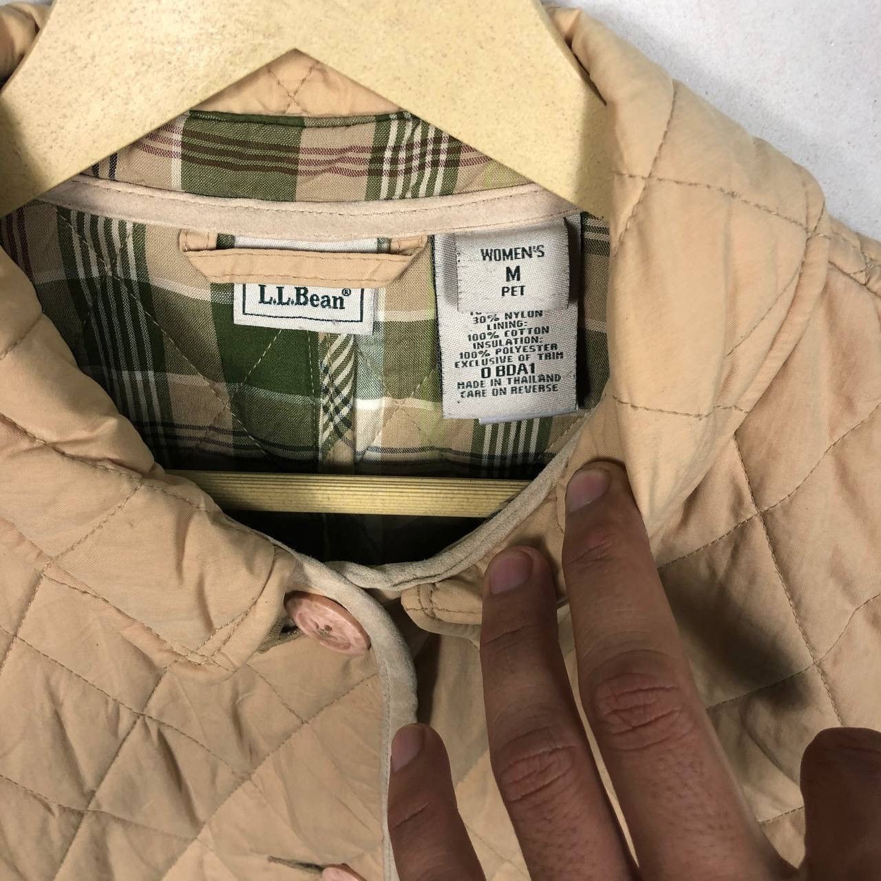 L.L. Bean Vintage 90s L.L. Bean Quilted Beige Jacket Buttons Up Size US M / EU 48-50 / 2 - 6 Thumbnail