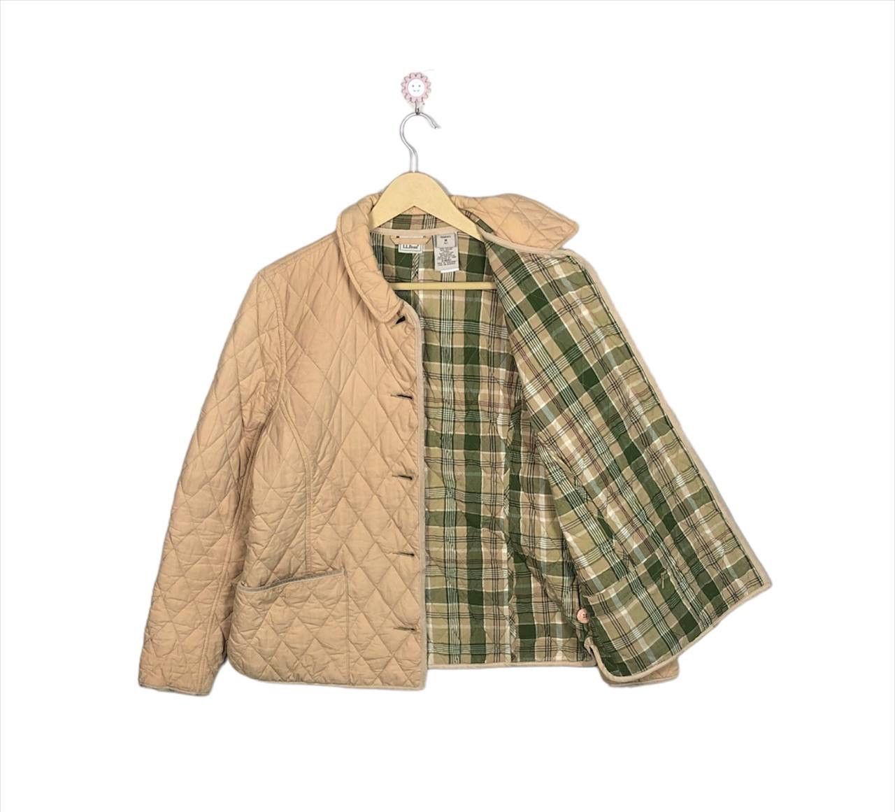 L.L. Bean Vintage 90s L.L. Bean Quilted Beige Jacket Buttons Up Size US M / EU 48-50 / 2 - 1 Thumbnail
