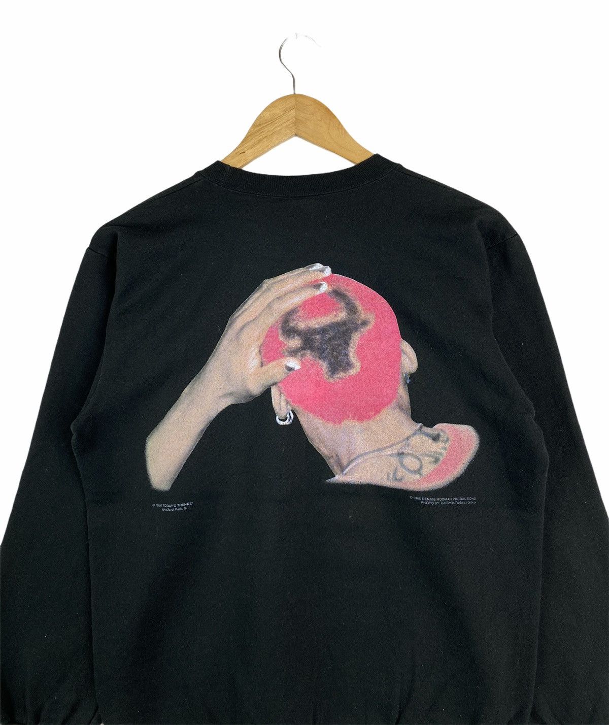 NBA × Rap Tees × Vintage VINTAGE DENNIS RODMAN NBA PLAYER 1996 SWEATSHIRT PULLOVER Size US S / EU 44-46 / 1 - 3 Thumbnail
