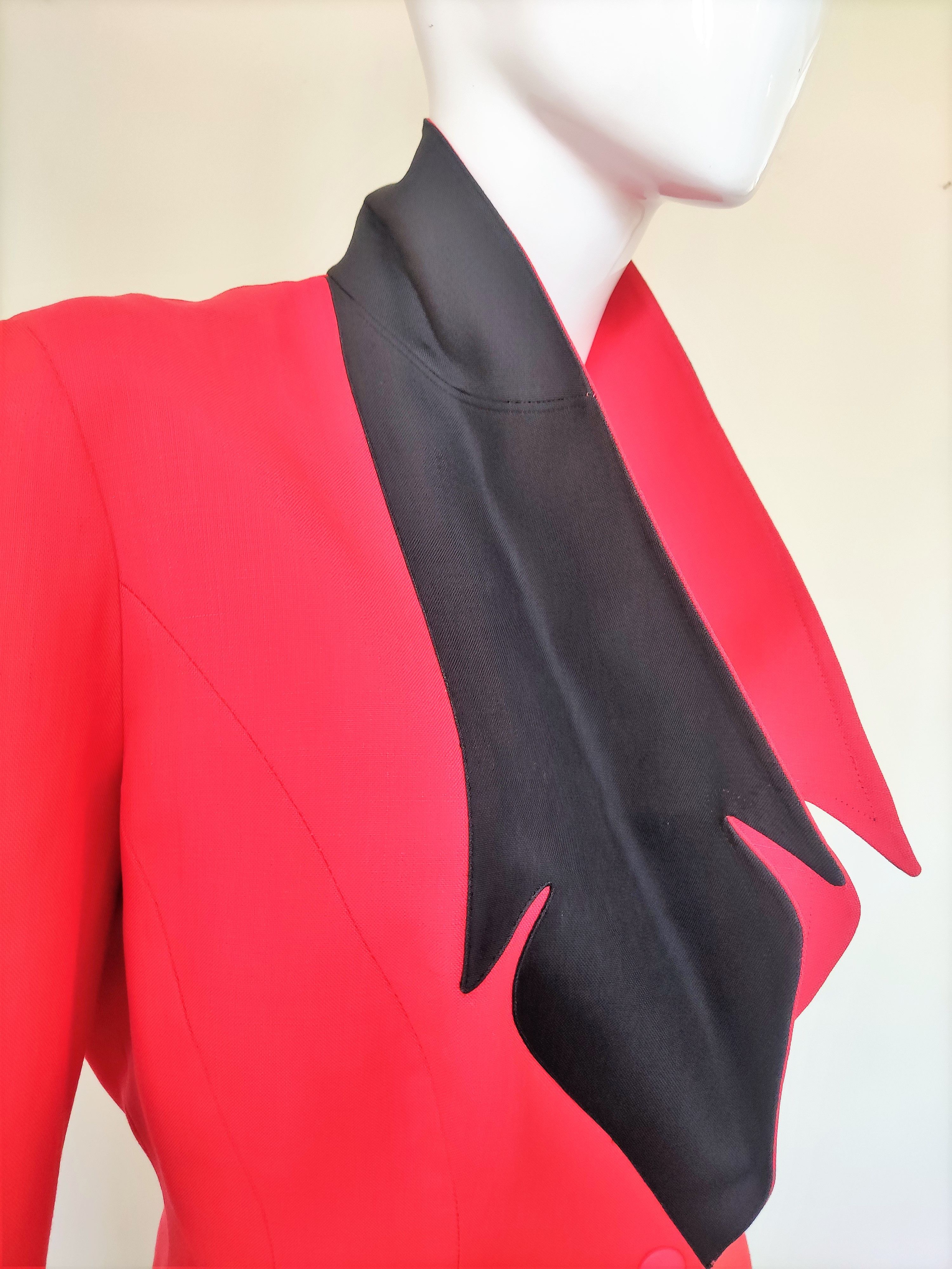 Thierry Mugler Thierry Mugler Vampire Wasp Bee Waist Couture Vintage Suit Size L / US 10 / IT 46 - 4 Thumbnail