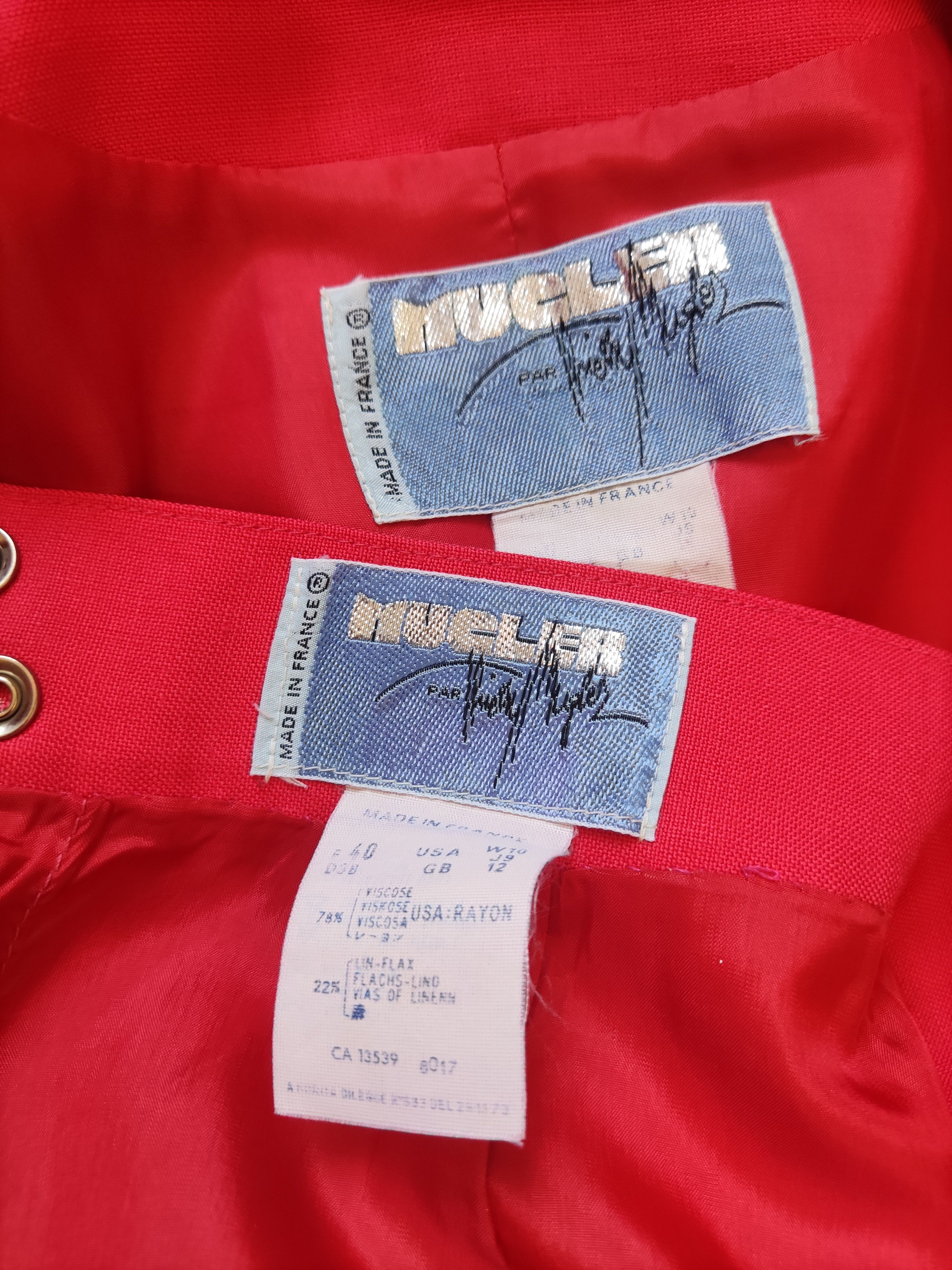 Thierry Mugler Thierry Mugler Vampire Wasp Bee Waist Couture Vintage Suit Size L / US 10 / IT 46 - 17 Thumbnail