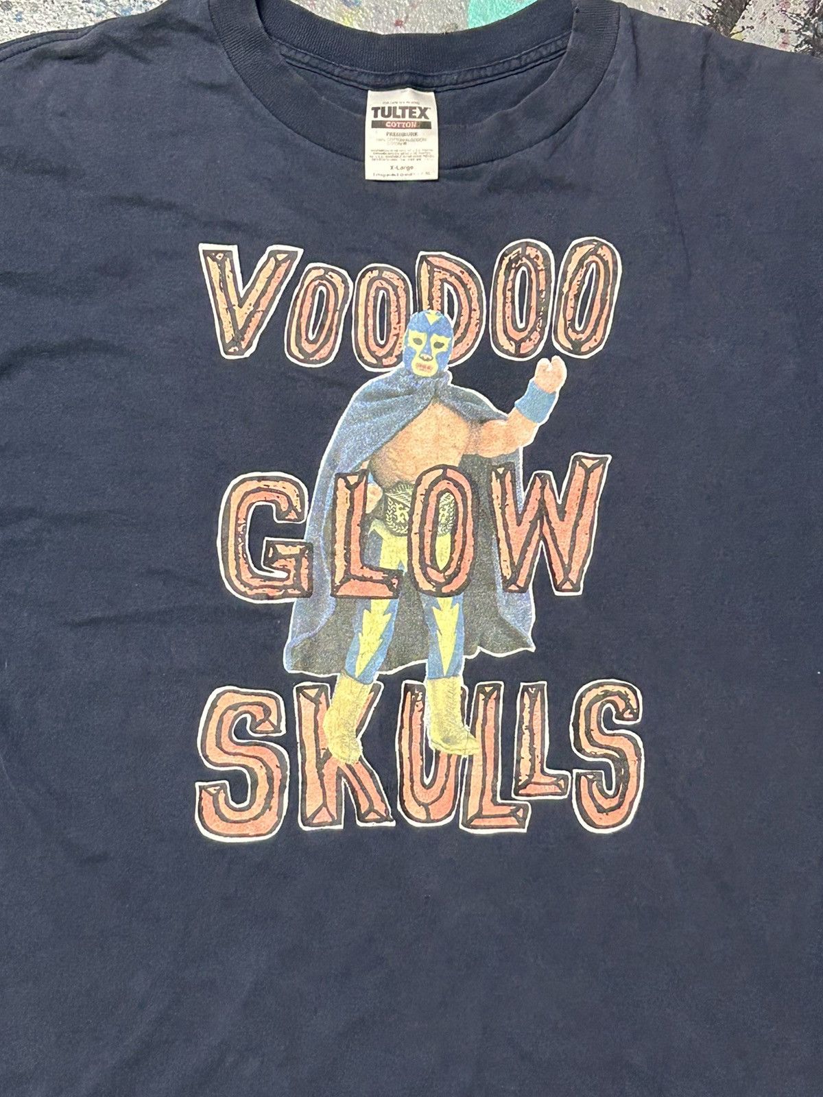 Band Tees × Vintage Vintage Voodoo glow skulls band T-shirt 1990s Size US XL / EU 56 / 4 - 1 Thumbnail