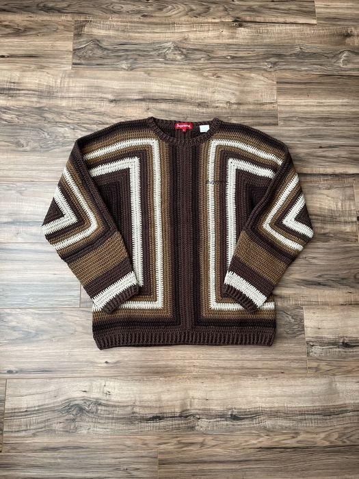 Supreme Supreme Hand Crocheted Sweater   Grailed