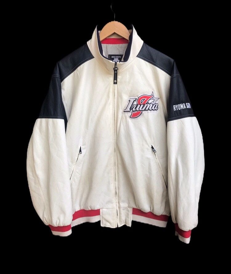 🔥Descenta Leather Pvc Bomber Jacket