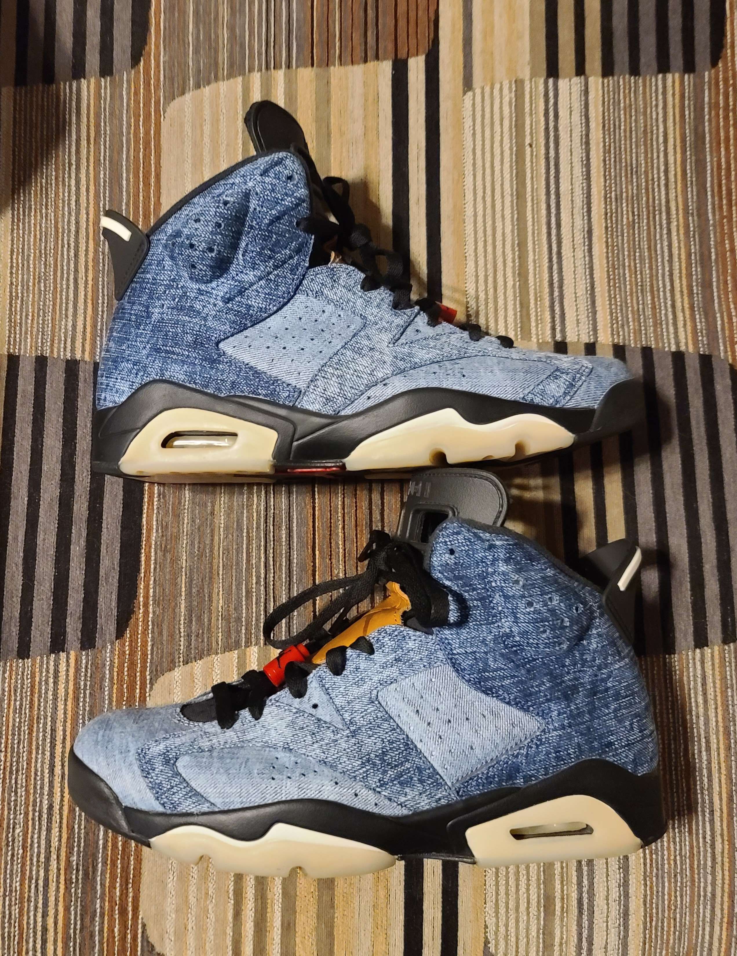 image of Nike Air Jordan 6 Retro Washed Denim 2019 Shoes, Men's (Size 10)
