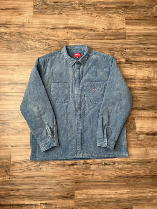 公式通販にて購入新品 Supreme Quilted Corduroy Shirt - ジャケット