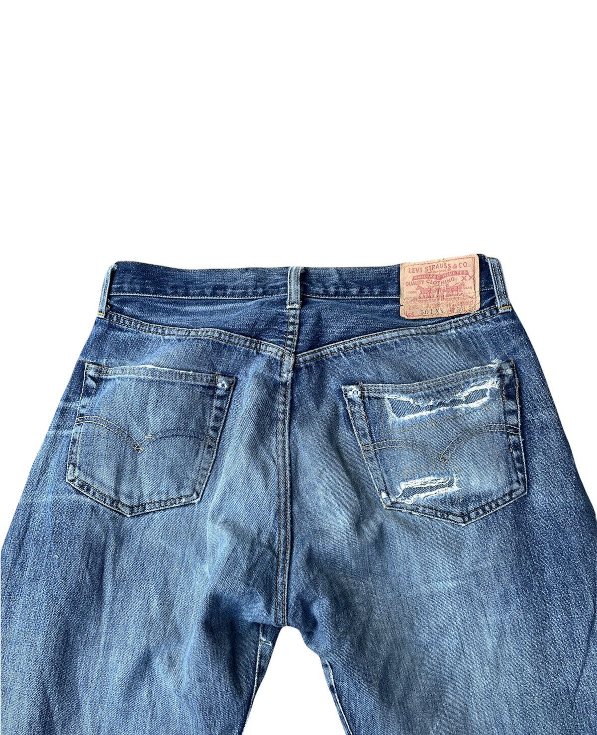 Levi's Levis 501XX E Redline Vintage 1998 Usa Aging Rework Size US 34 / EU 50 - 12 Thumbnail