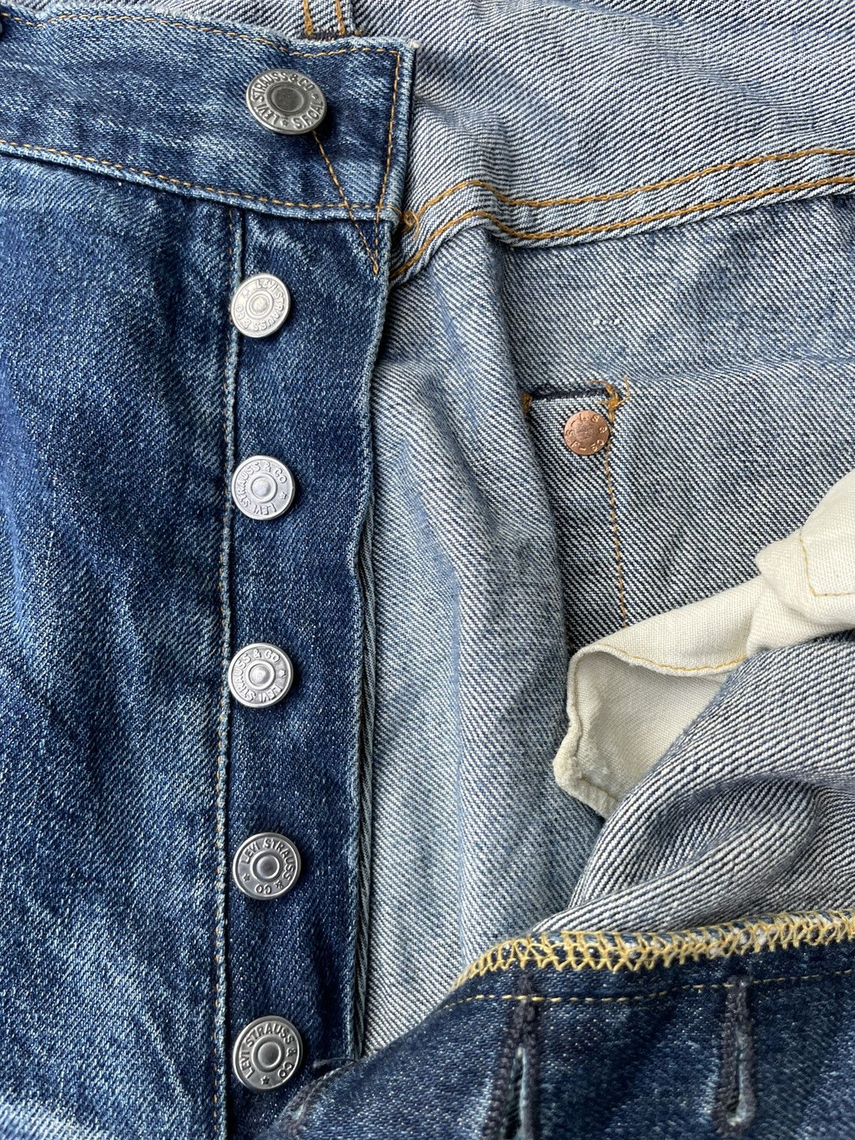 Levi's Levis 501XX E Redline Vintage 1998 Usa Aging Rework Size US 34 / EU 50 - 24 Thumbnail
