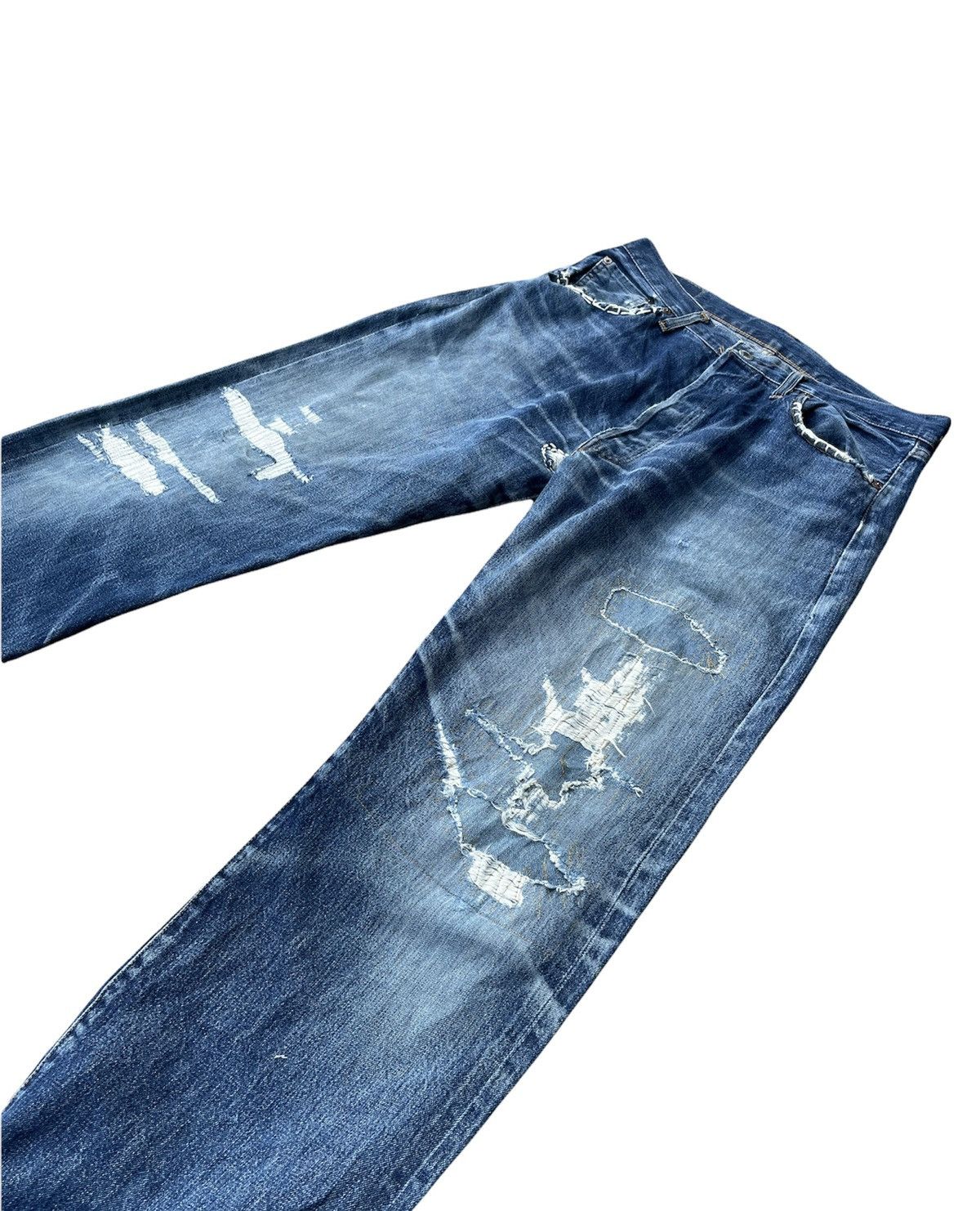 Levi's Levis 501XX E Redline Vintage 1998 Usa Aging Rework Size US 34 / EU 50 - 3 Thumbnail