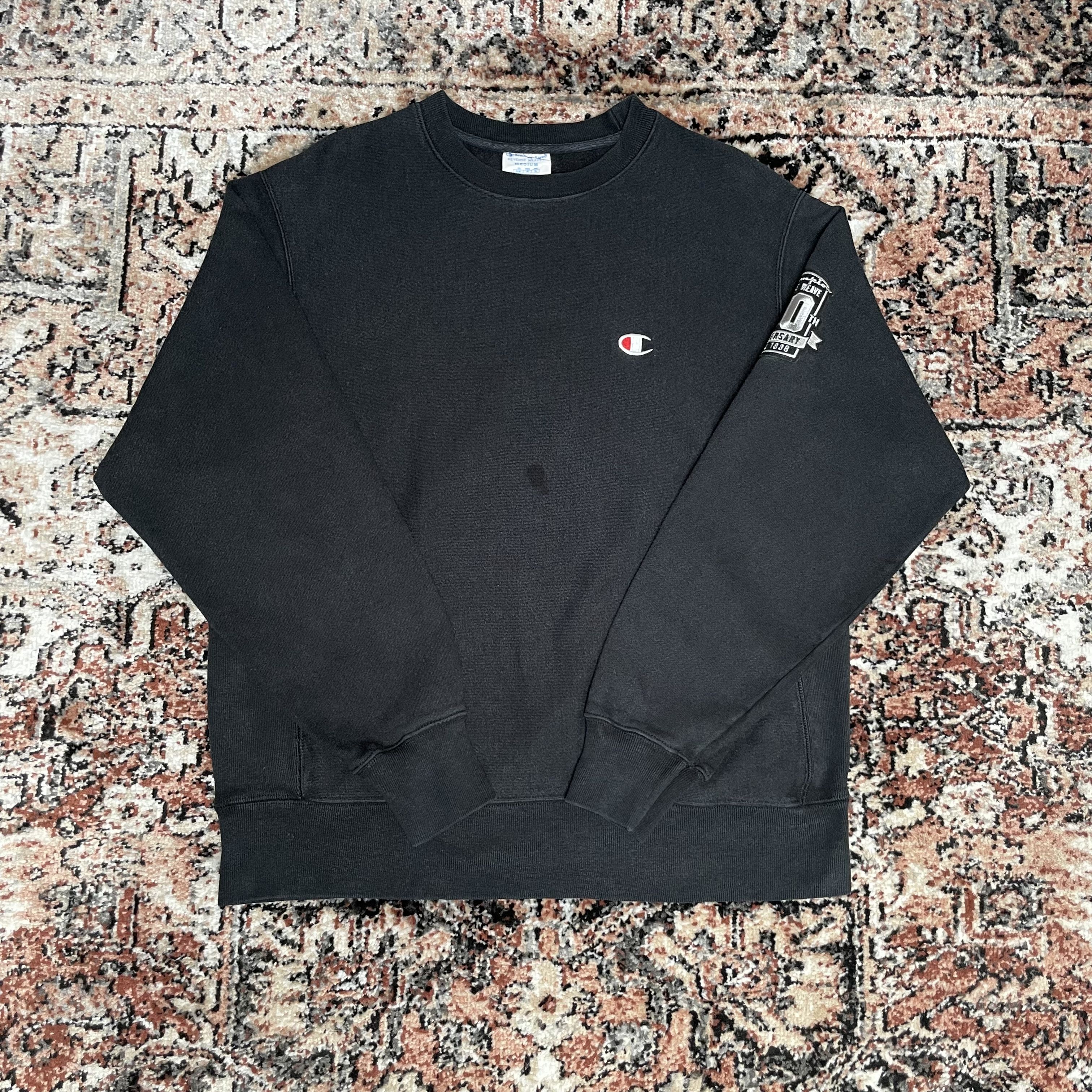Champion Champion Reverse Weave Black Crewneck Sweater Size US M / EU 48-50 / 2 - 1 Thumbnail