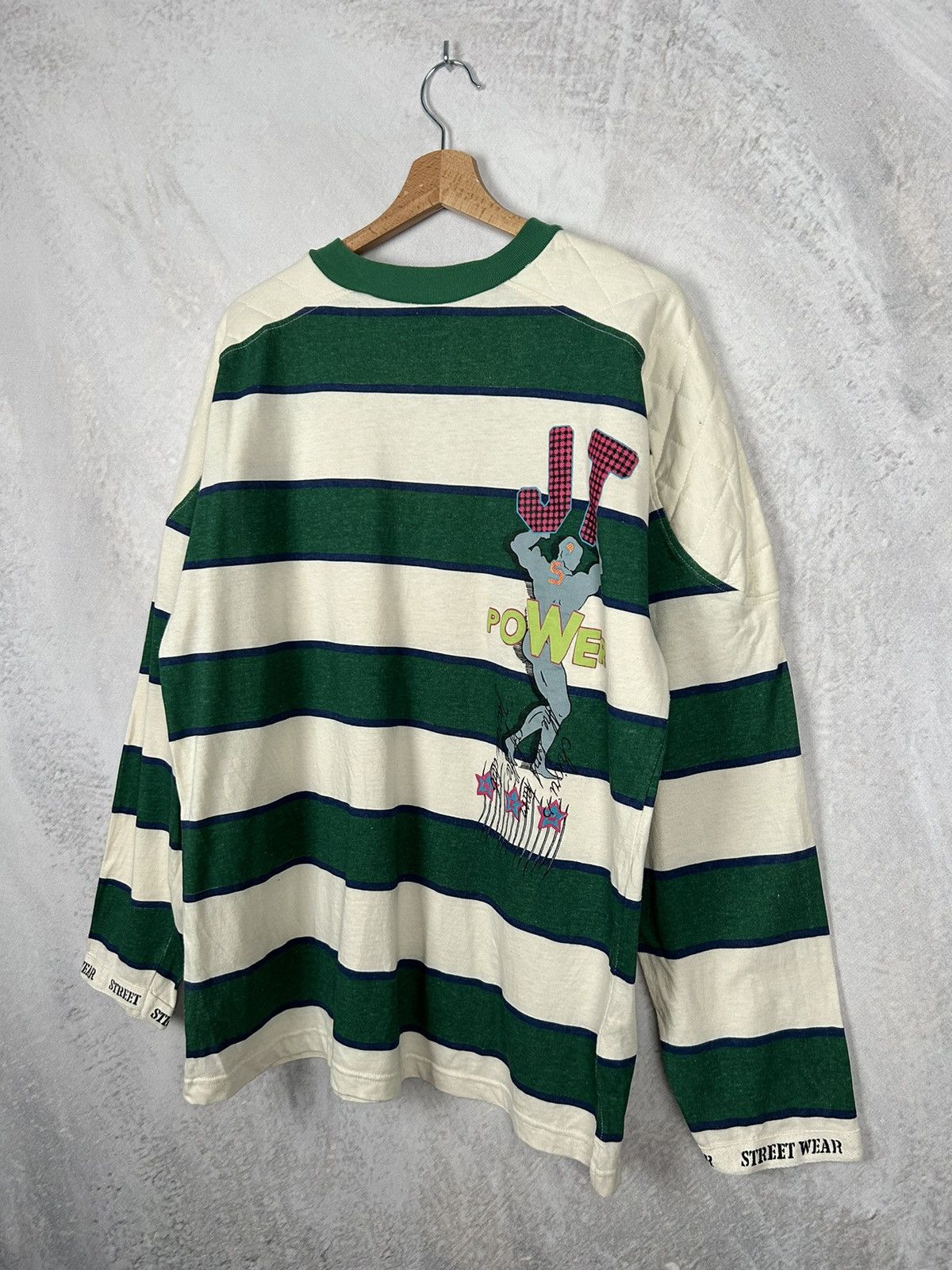 Vintage Vintage Retro Crewneck 90s Striped Skate Rock Size US L / EU 52-54 / 3 - 2 Thumbnail